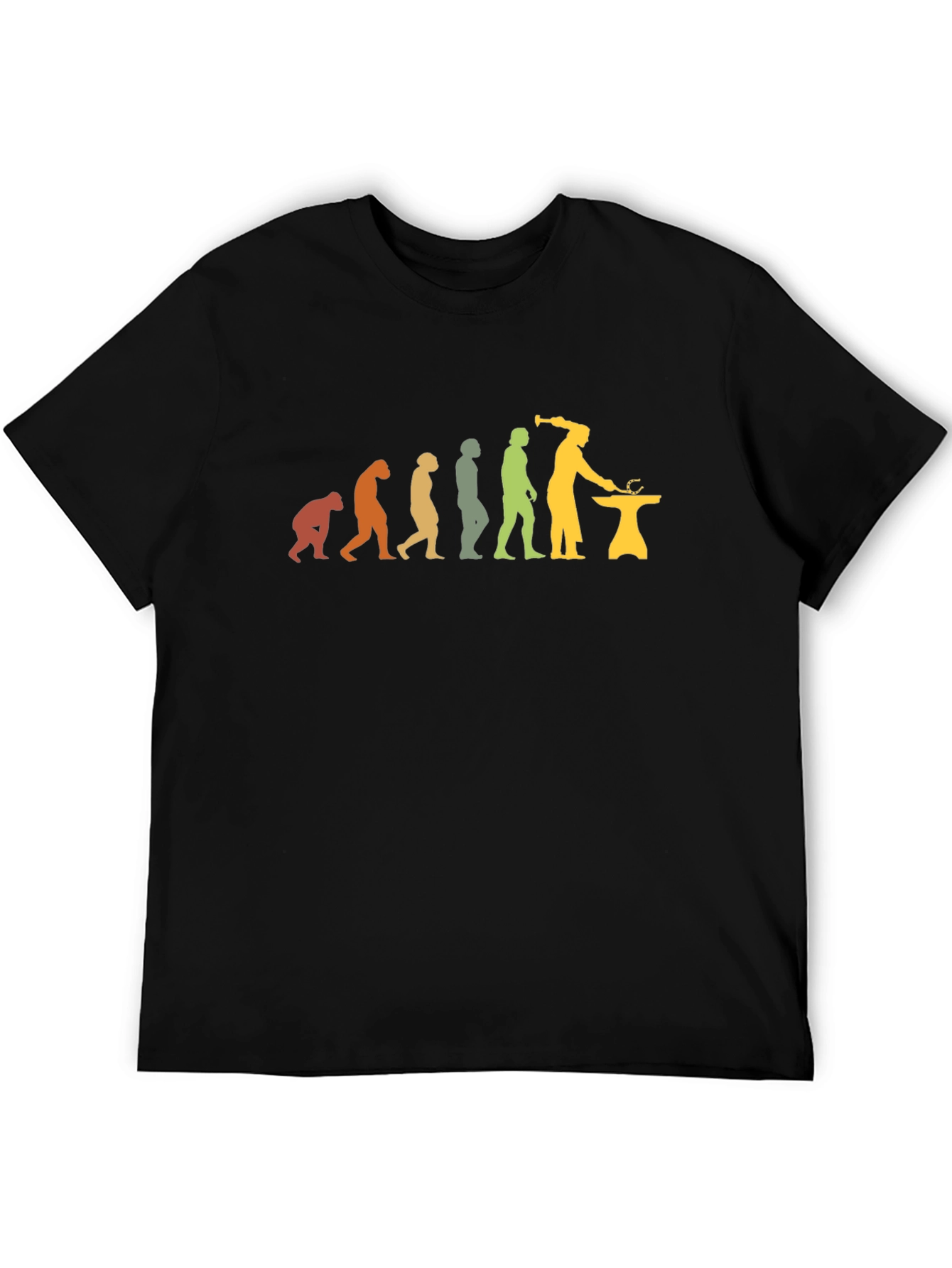 Black Blacksmith Evolution T-Shirt - Forge Your Path view 5
