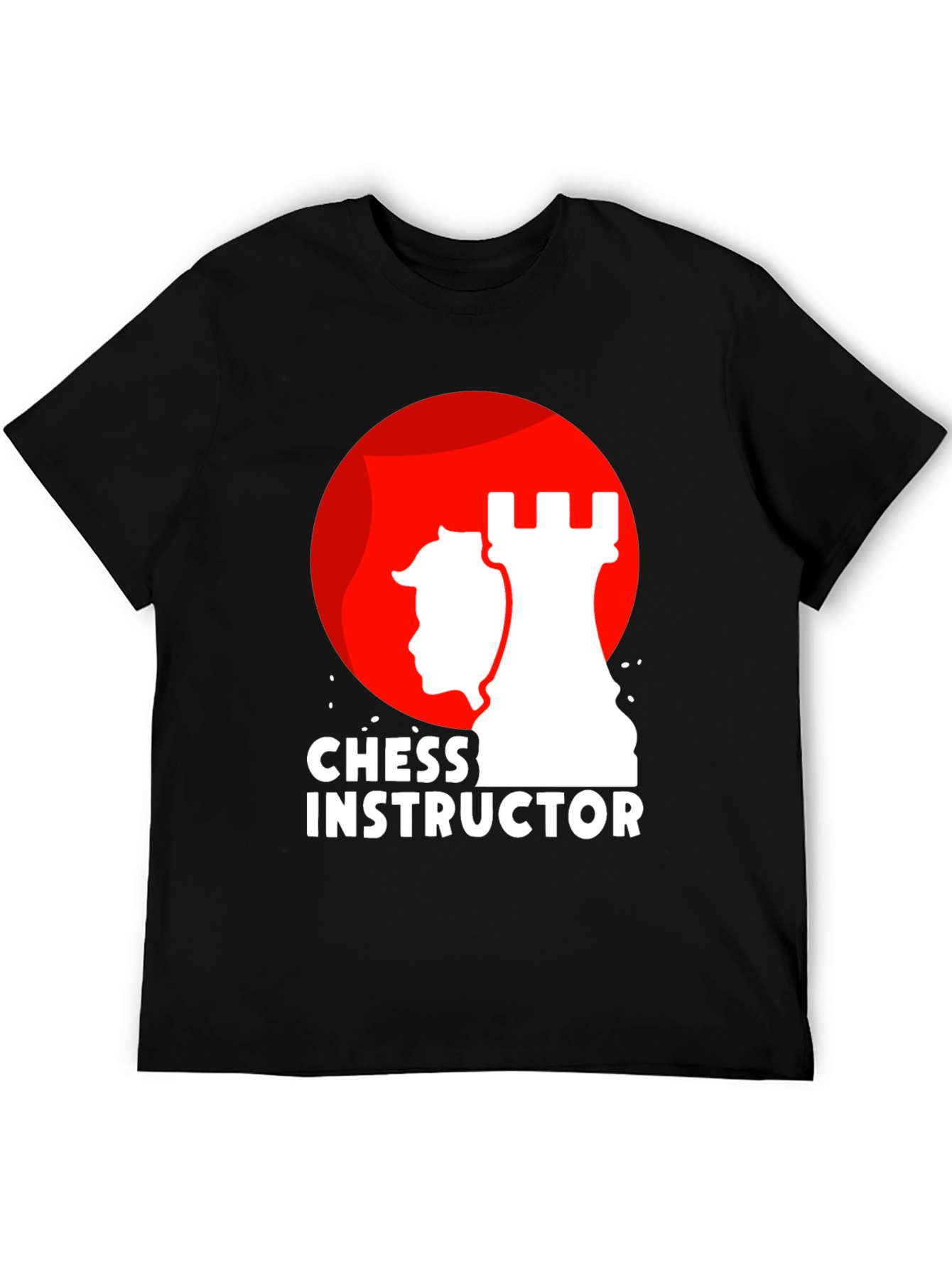 Black Chess Instructor Graphic T-Shirt - Black view 5