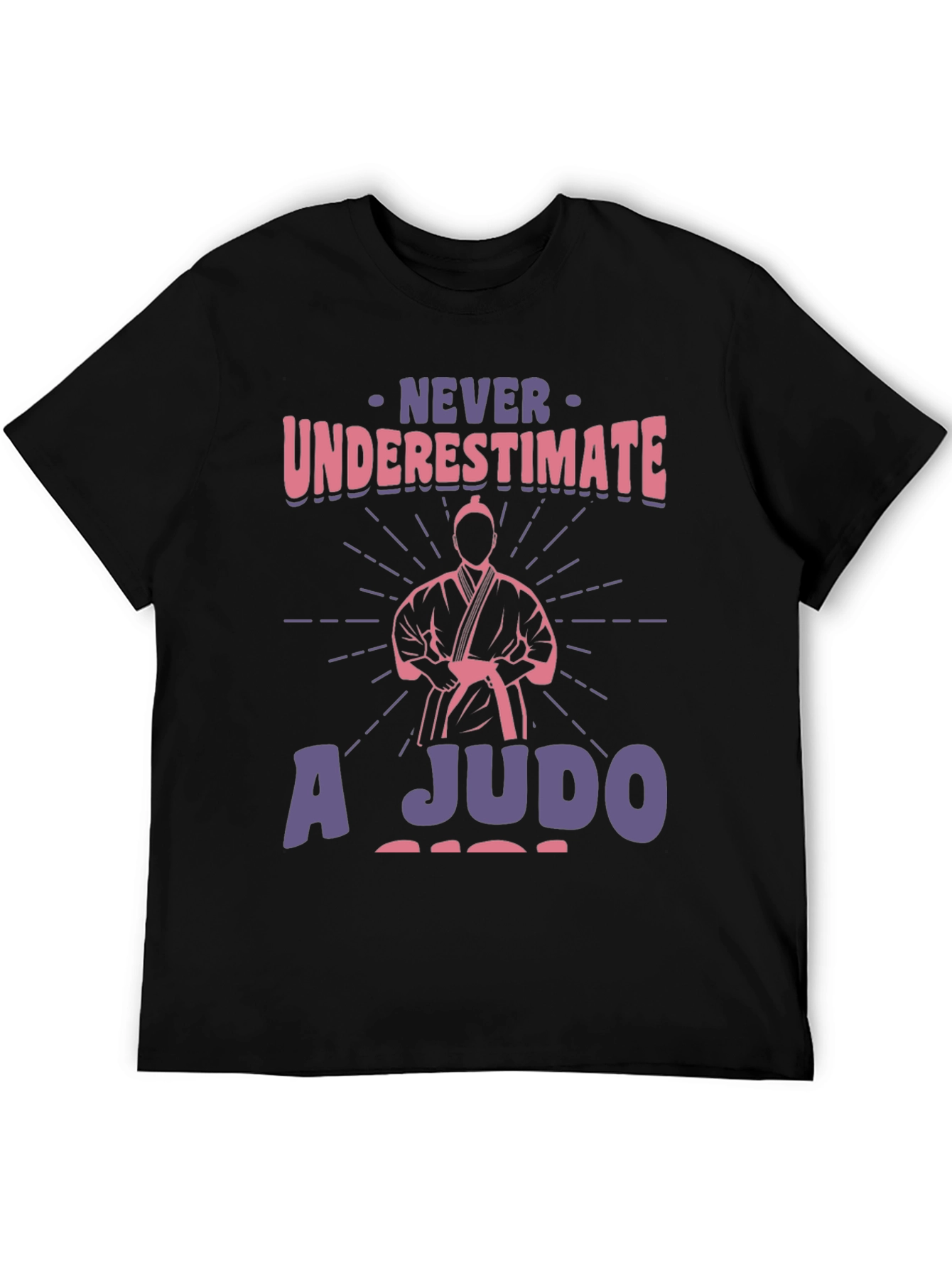 Black Never Underestimate A Judo T-Shirt view 5