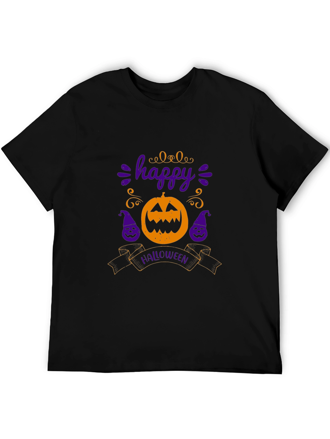 Black Happy Halloween Graphic Tee view 5