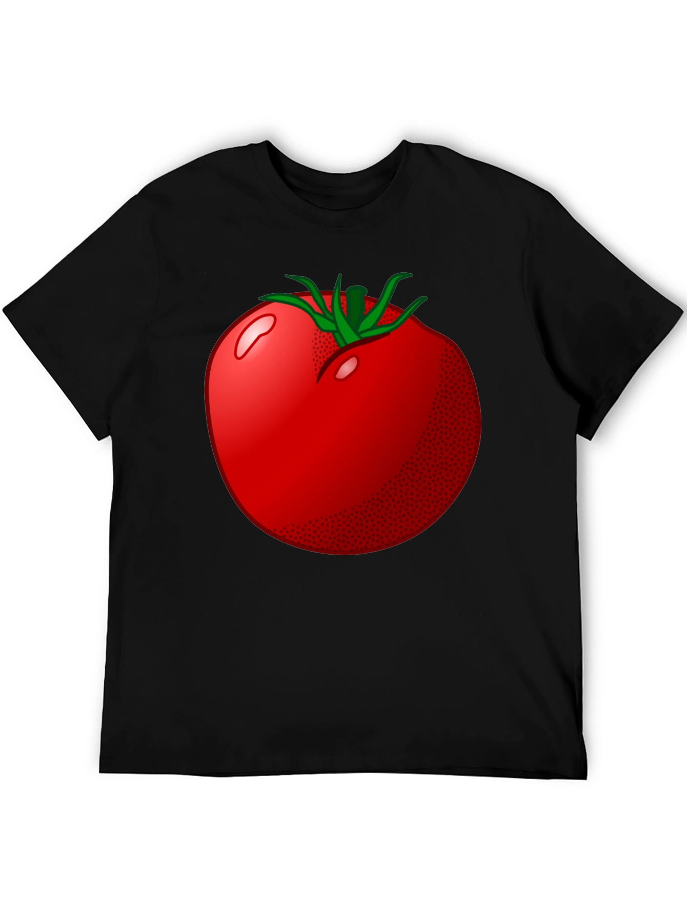 Tomato Graphic Black T-Shirt - 5