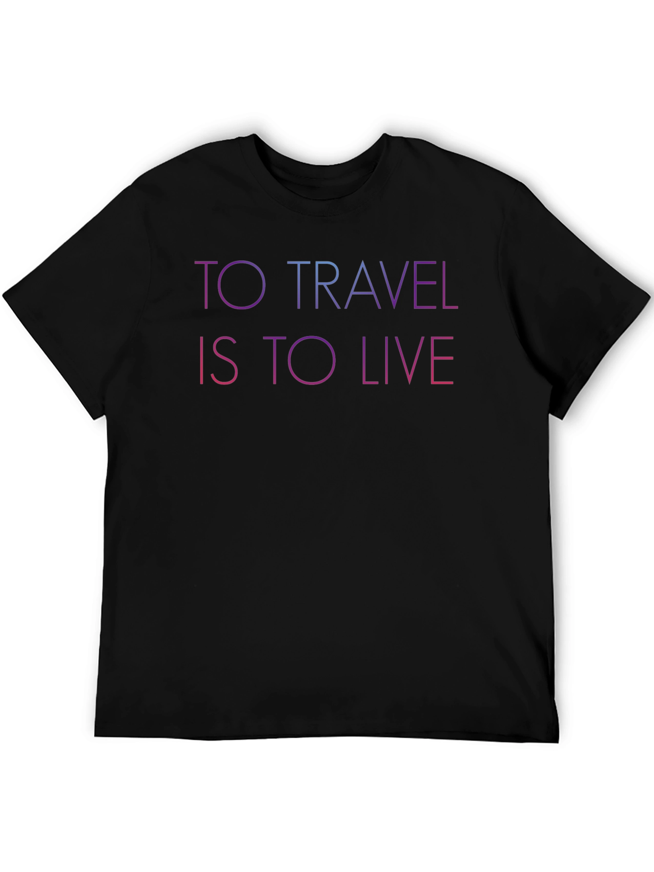 Black Travel is to Live Graphic T-Shirt view 5