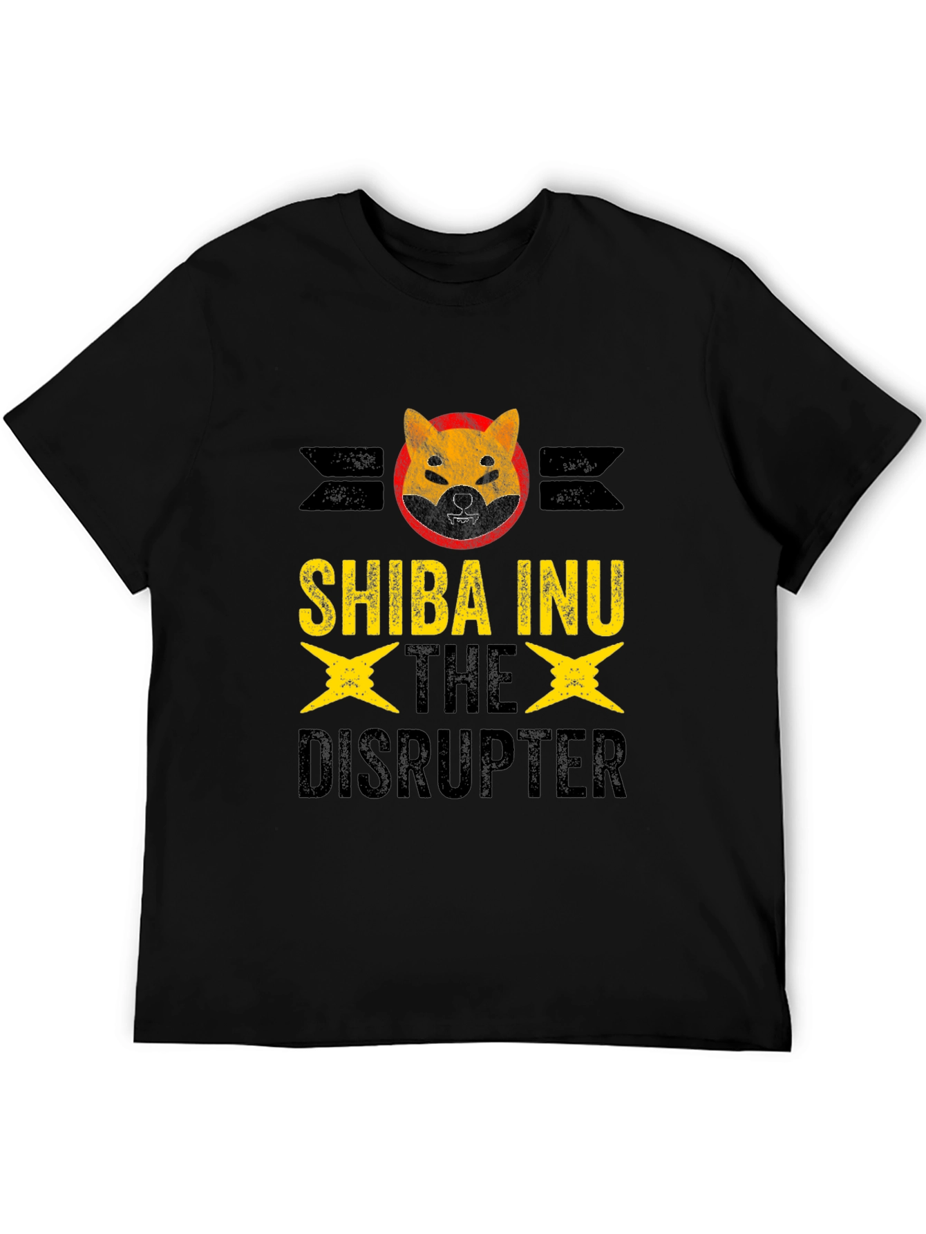 Black Shiba Inu Disruptor Graphic Tee view 5