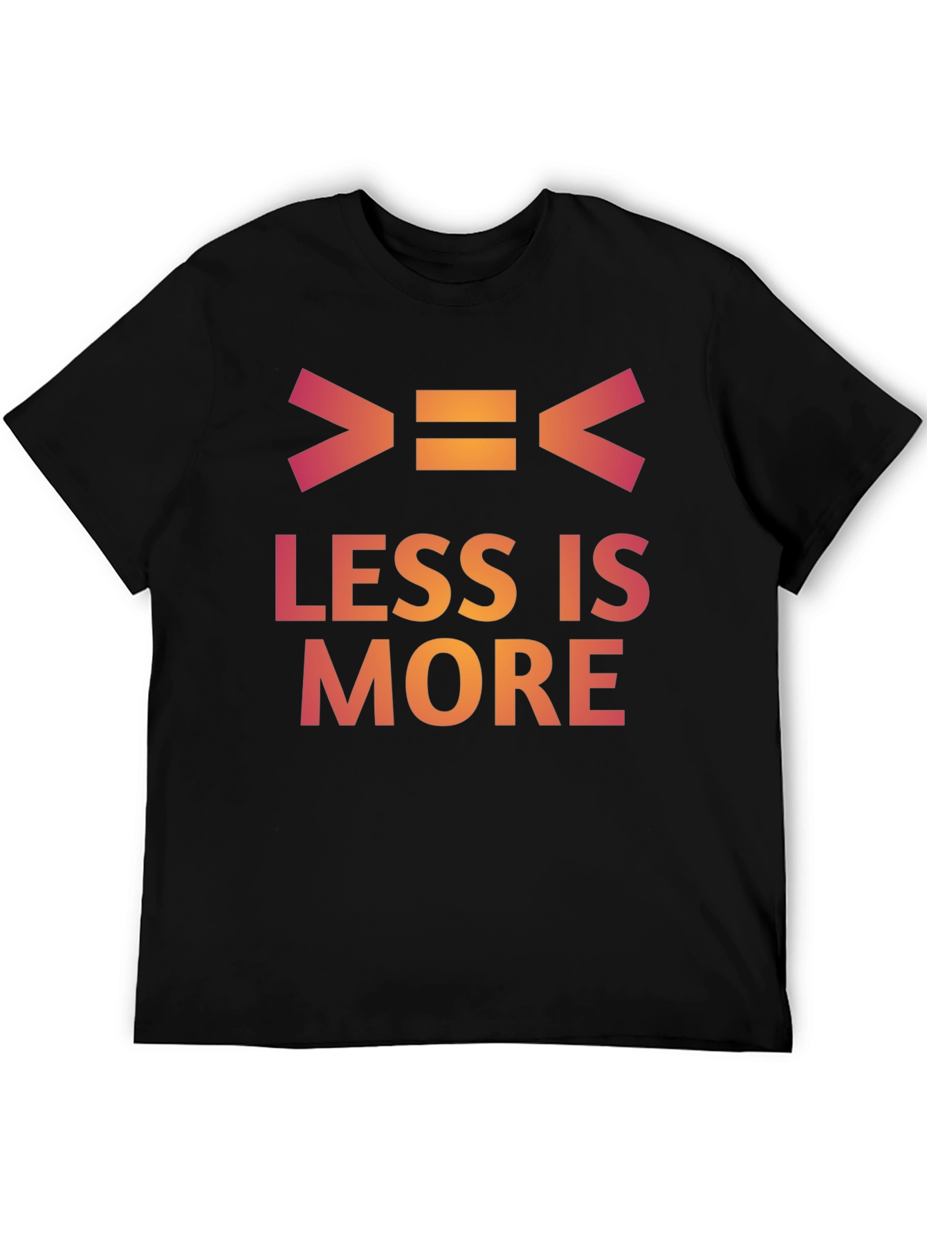 Black Less is More Graphic Tee - Black Cotton T-Shirt view 5