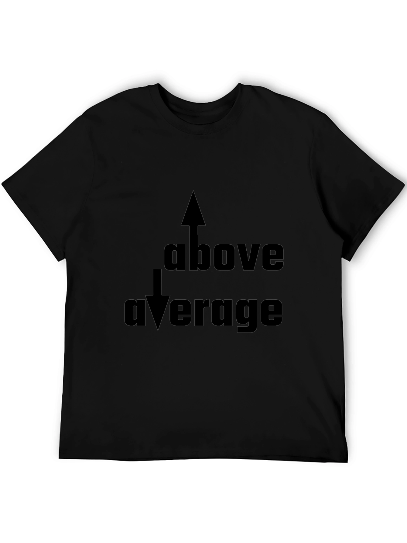 Black Above Average Graphic Black T-Shirt view 5