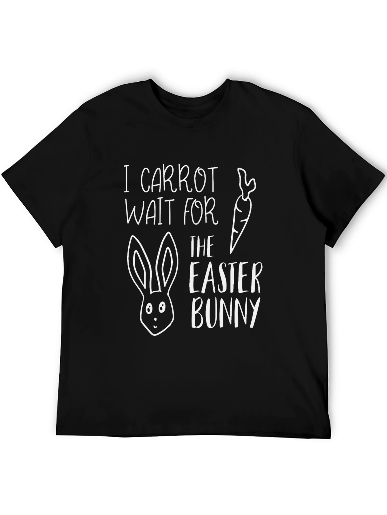 Black Easter Bunny T-Shirt I Carrot Wait Funny Holiday Tee view 5