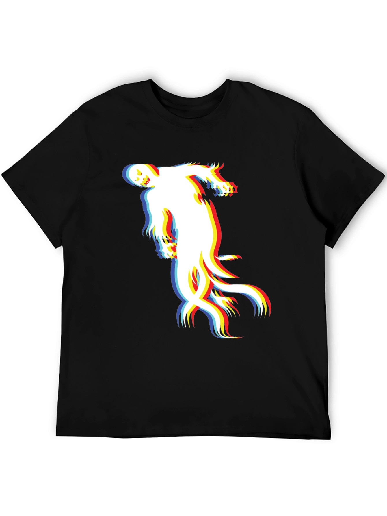 Black Ghost Graphic Black T-Shirt - Unisex view 5