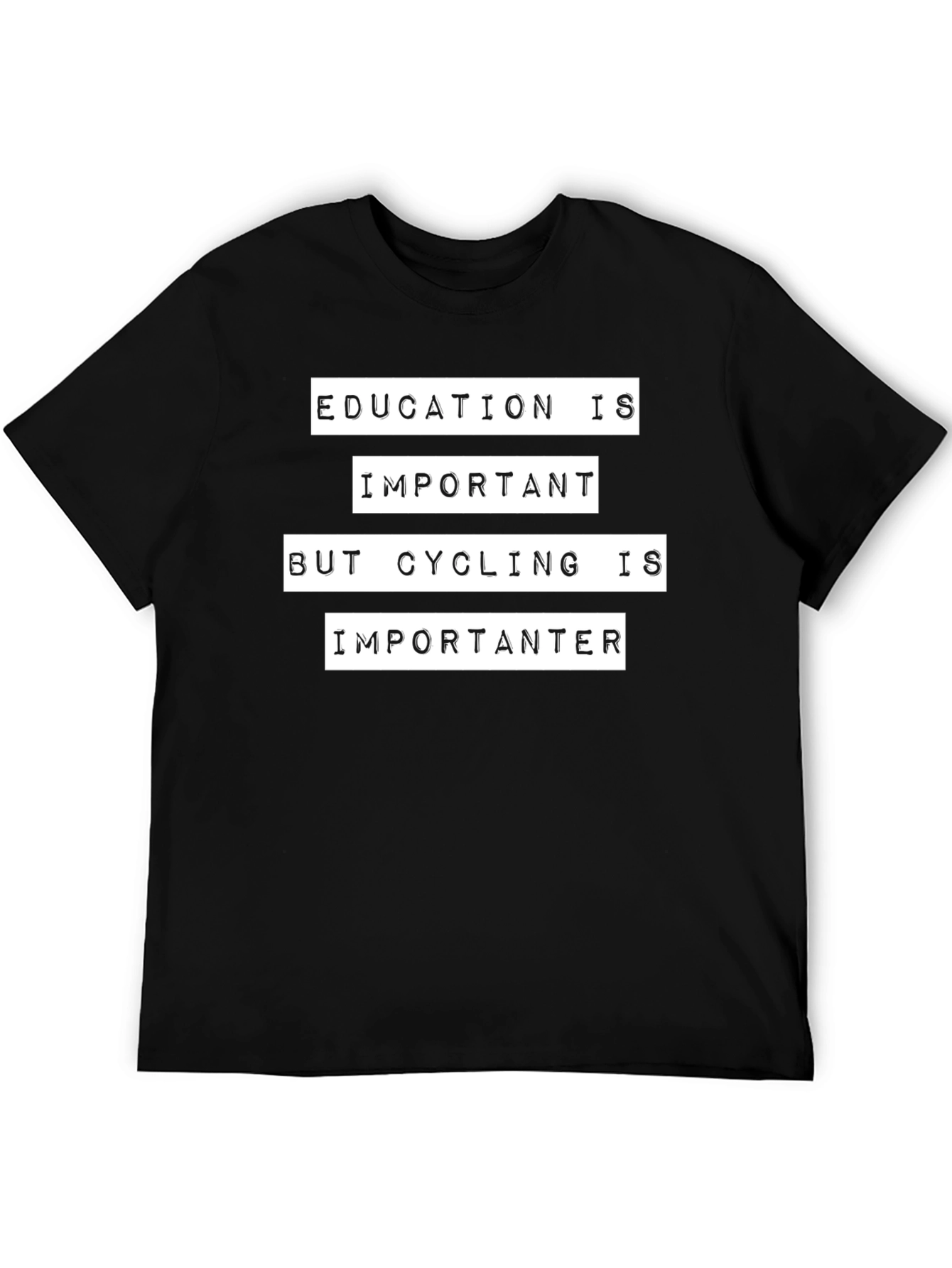 Black Cycling Is Importanter T-Shirt view 5