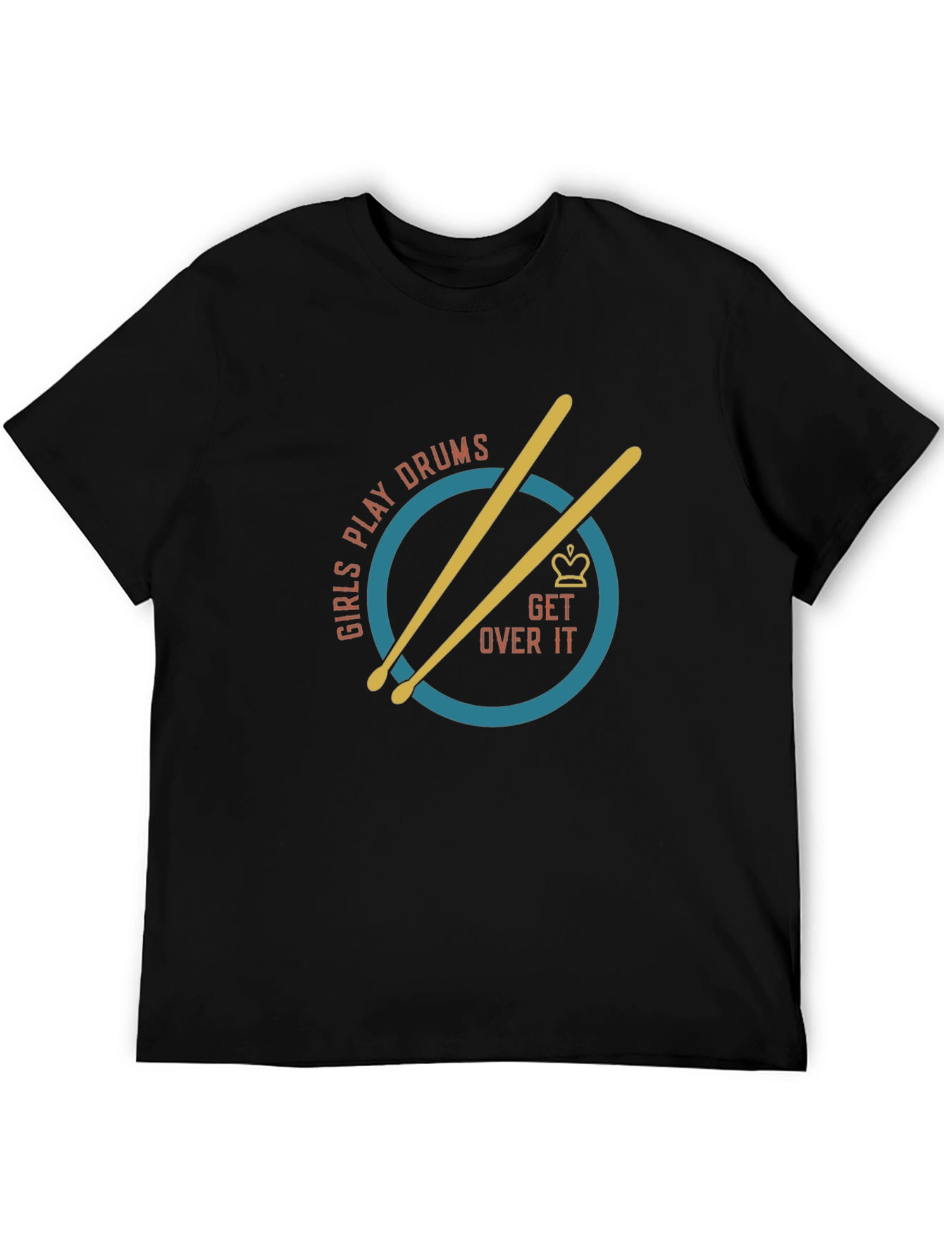 Black Girls Play Drums T-Shirt - Get Over It Tee view 5