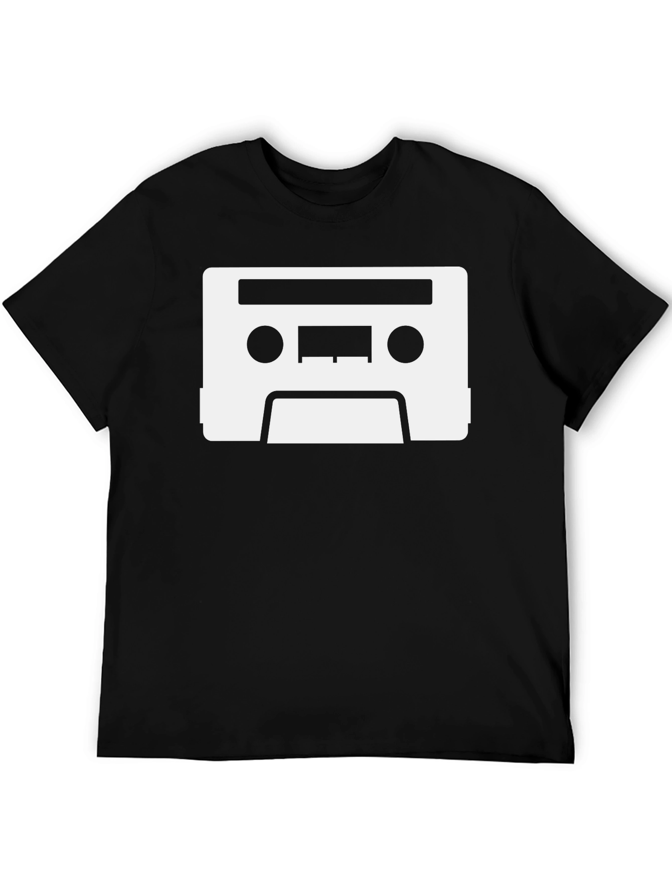 Black Retro Cassette Tape Graphic Tee - Black view 5
