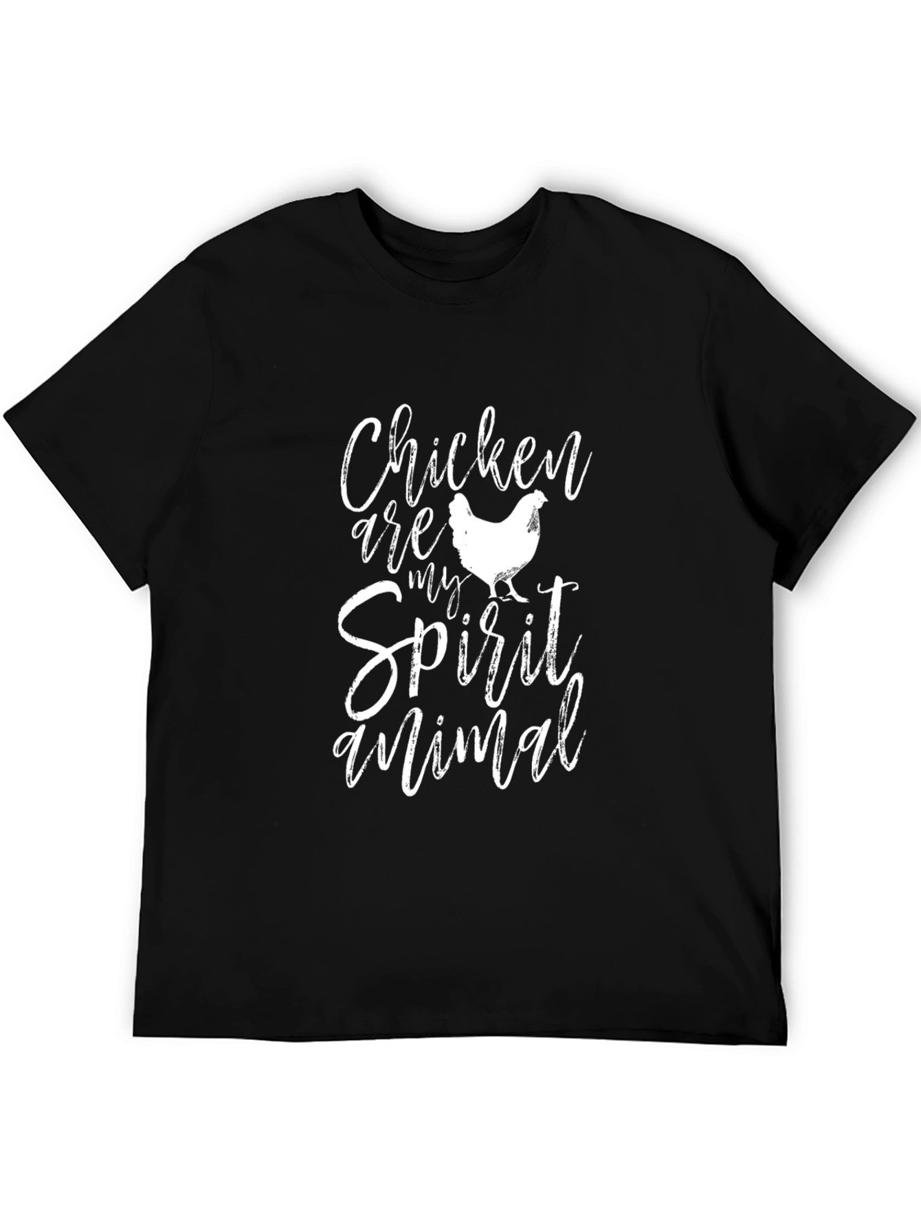 Black Chicken Spirit Animal Graphic T-Shirt view 5