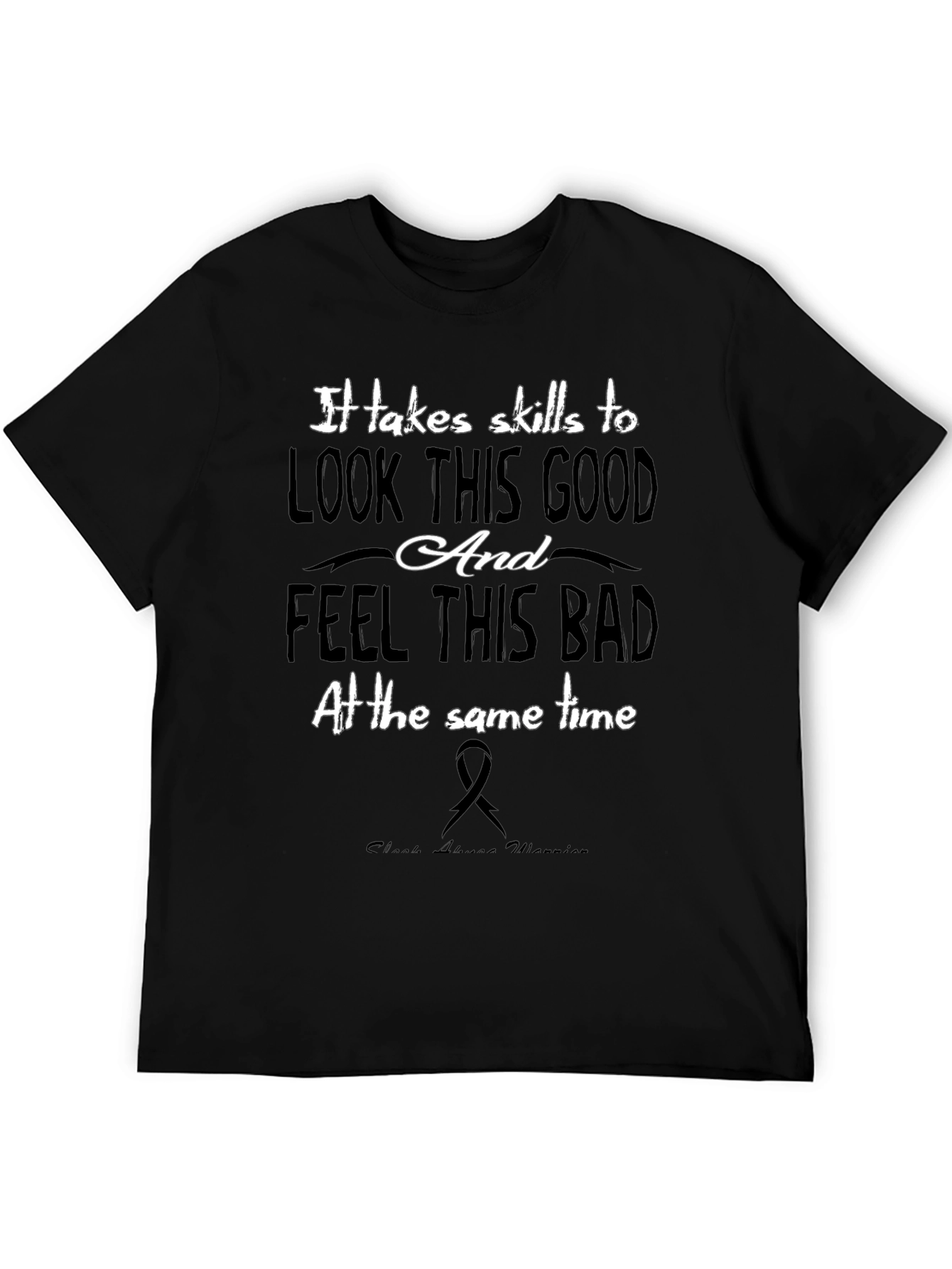 Black Skills To Look Good T-Shirt view 5