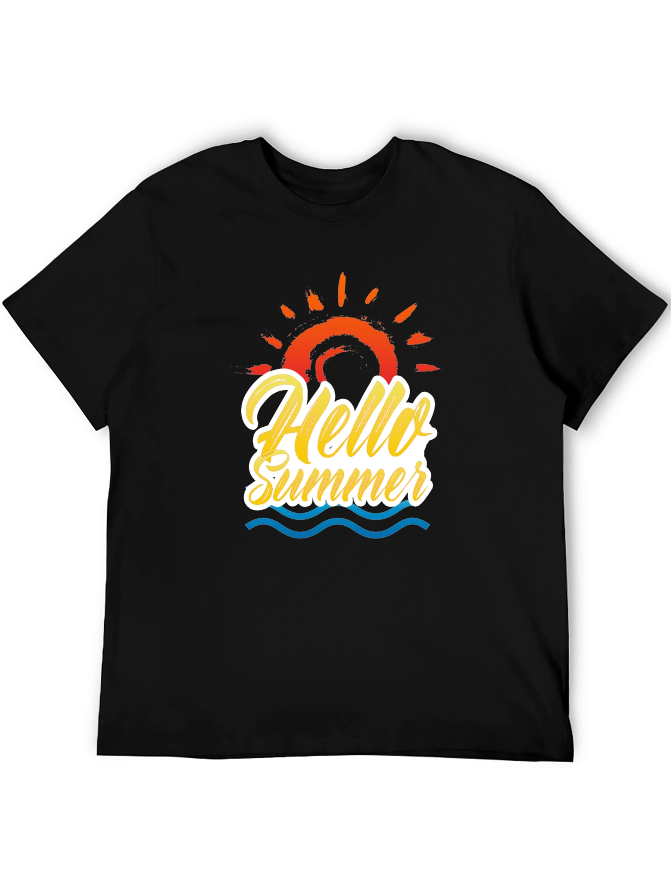 Black Hello Summer Graphic Tee view 5