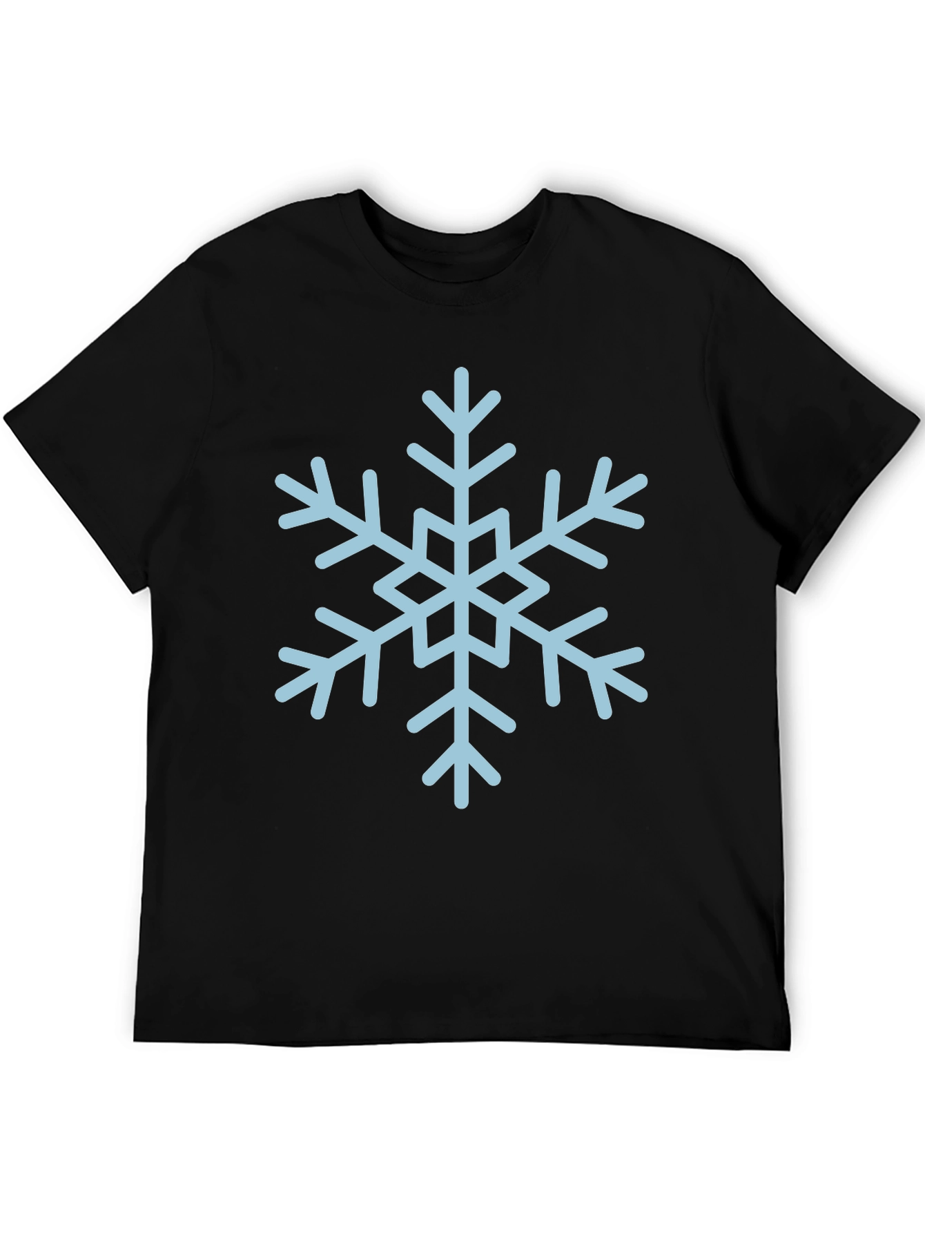 Black Snowflake Graphic Tee - Winter Holiday Style view 5
