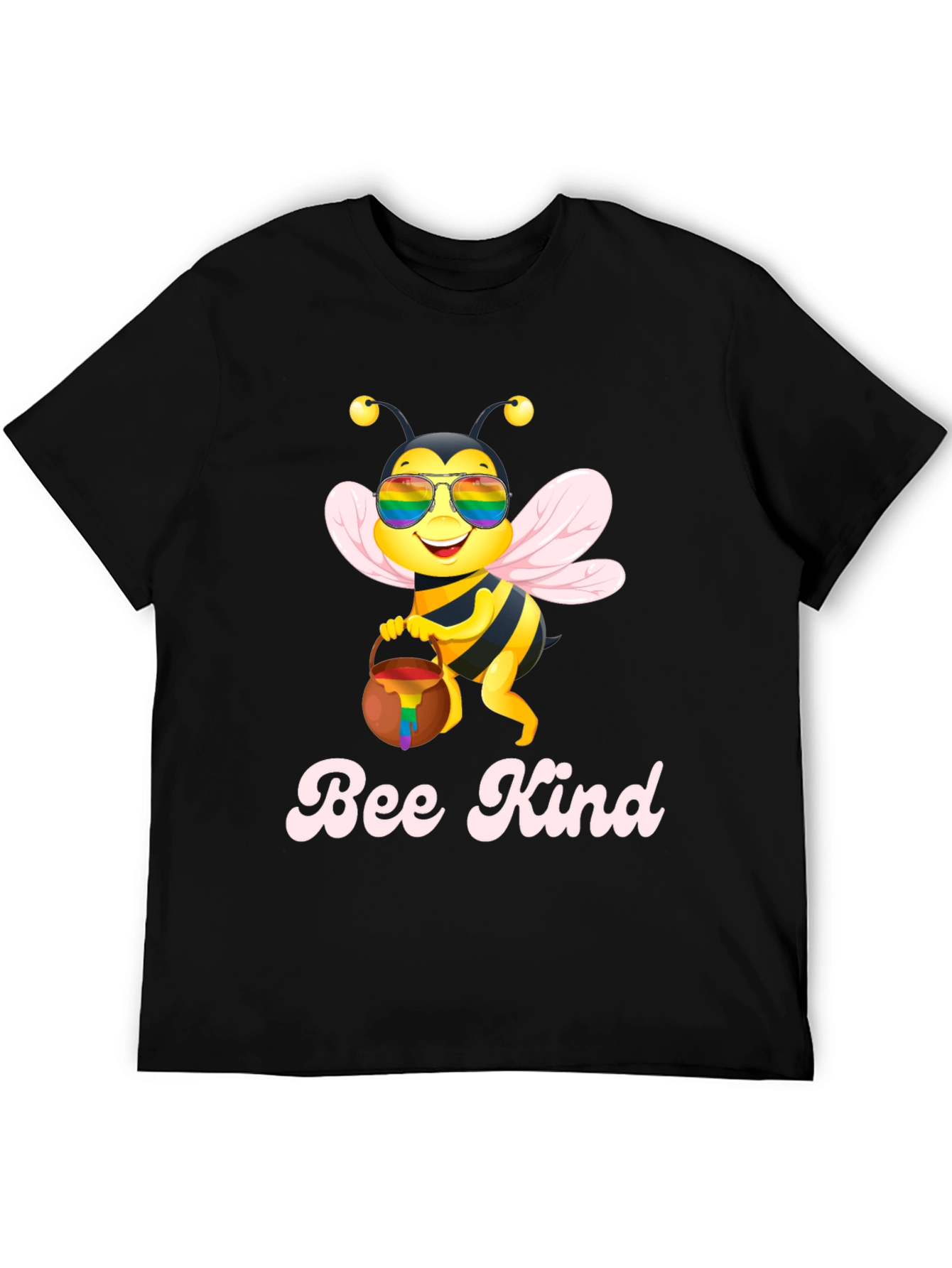 Black Bee Kind T-Shirt - LGBTQ+ Pride Apparel view 5