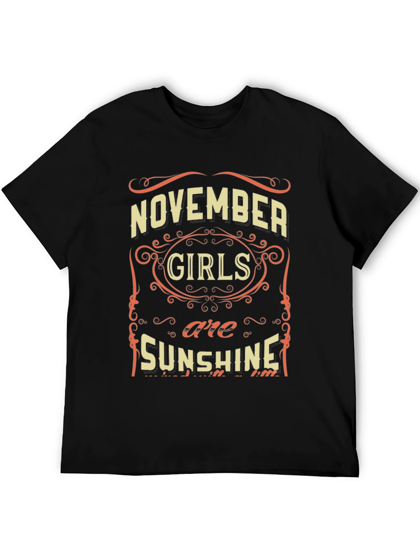 Black November Girls Sunshine Black T-Shirt view 5