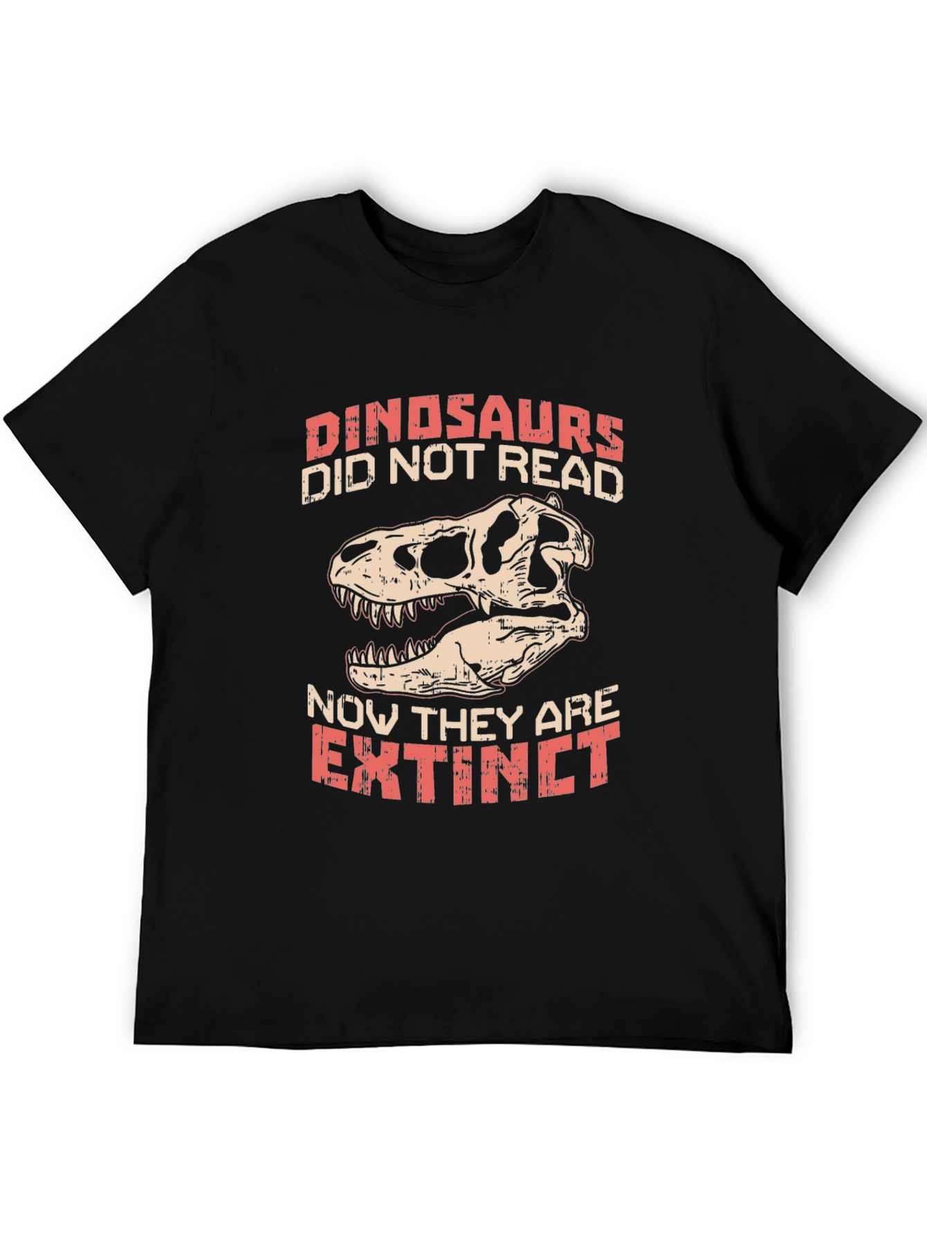 Black Dinosaurs Didn't Read T-Shirt view 5