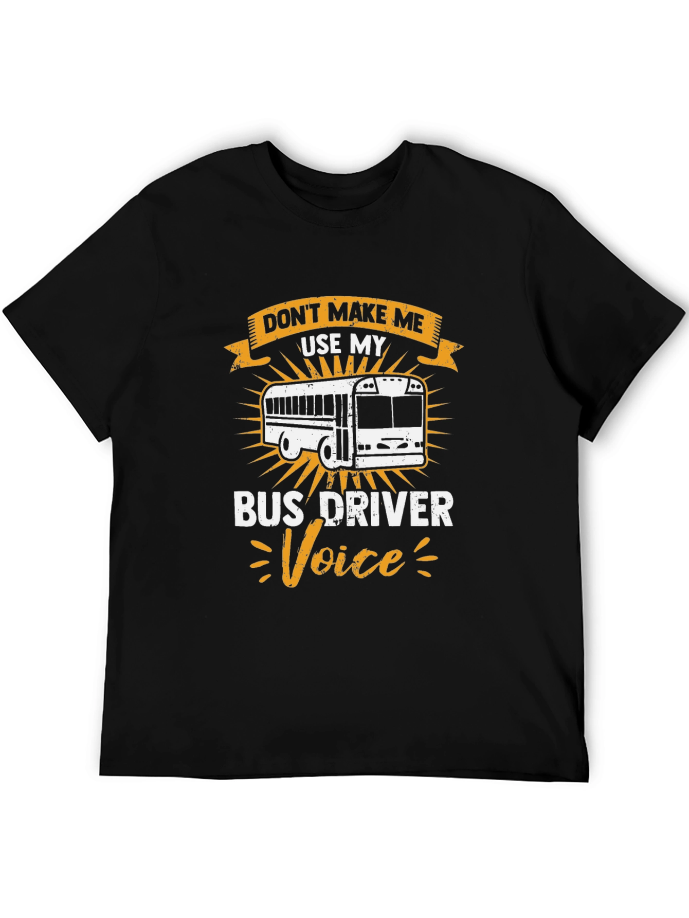 Black Bus Driver Voice T-Shirt - Black view 5