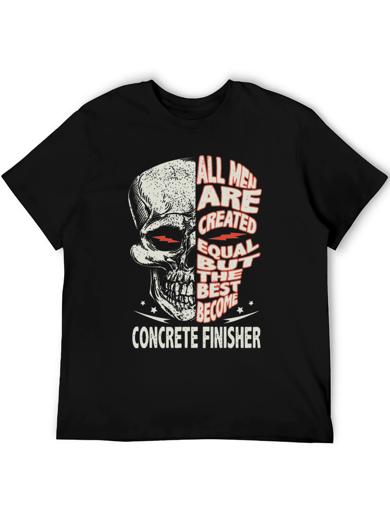Black Concrete Finisher Skull Graphic Tee view 5