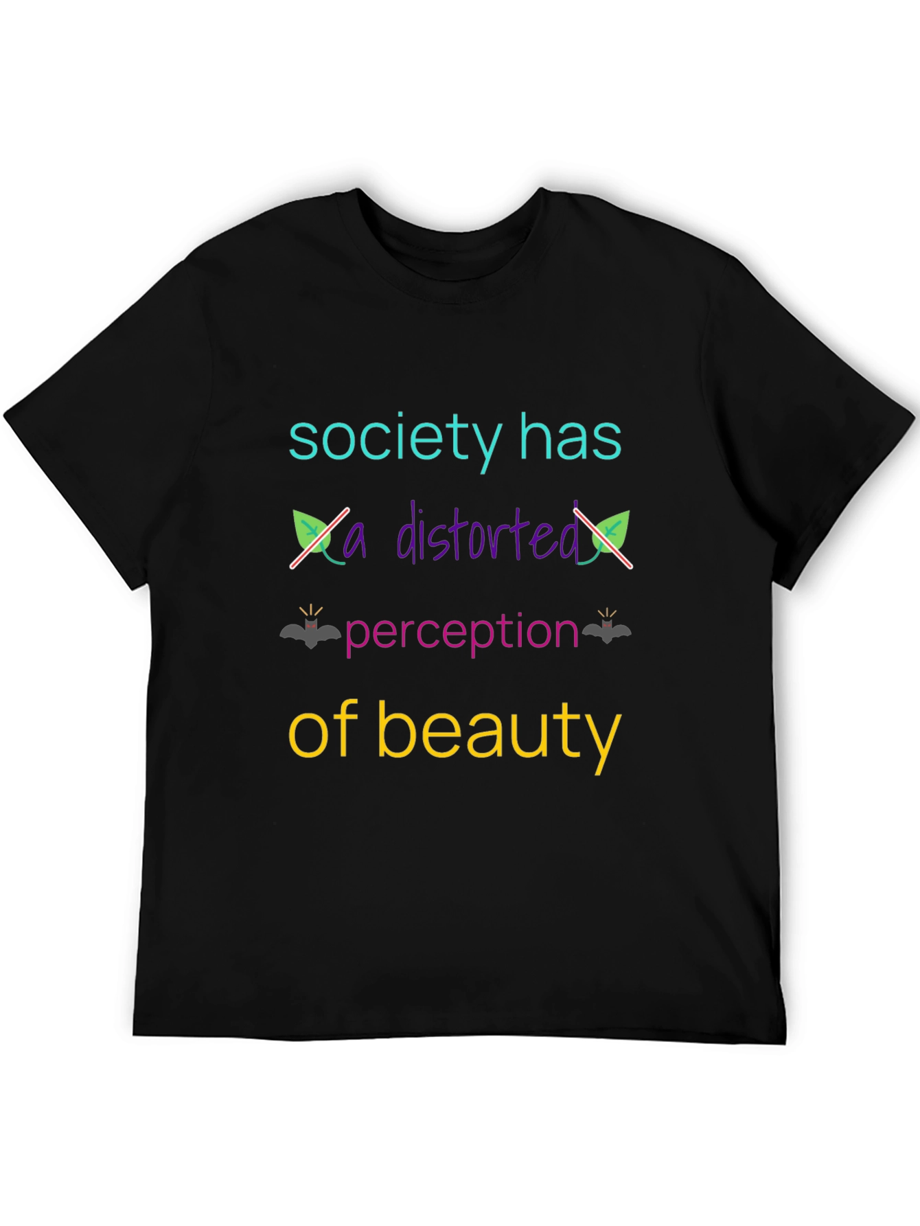 Black Distorted Perception Graphic Tee - Unisex view 5