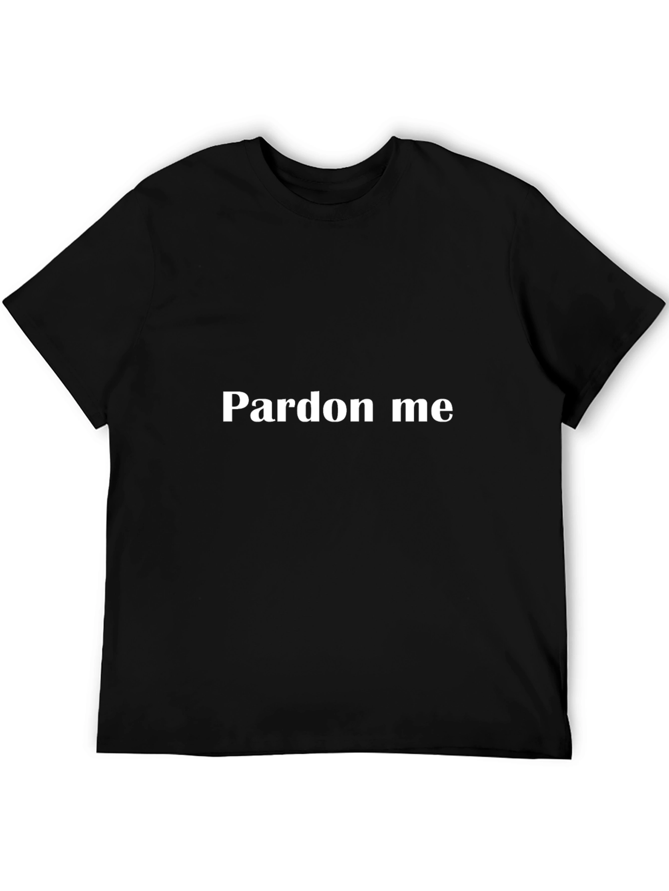 Black Pardon Me Graphic Tee - Black Cotton Comfort view 5