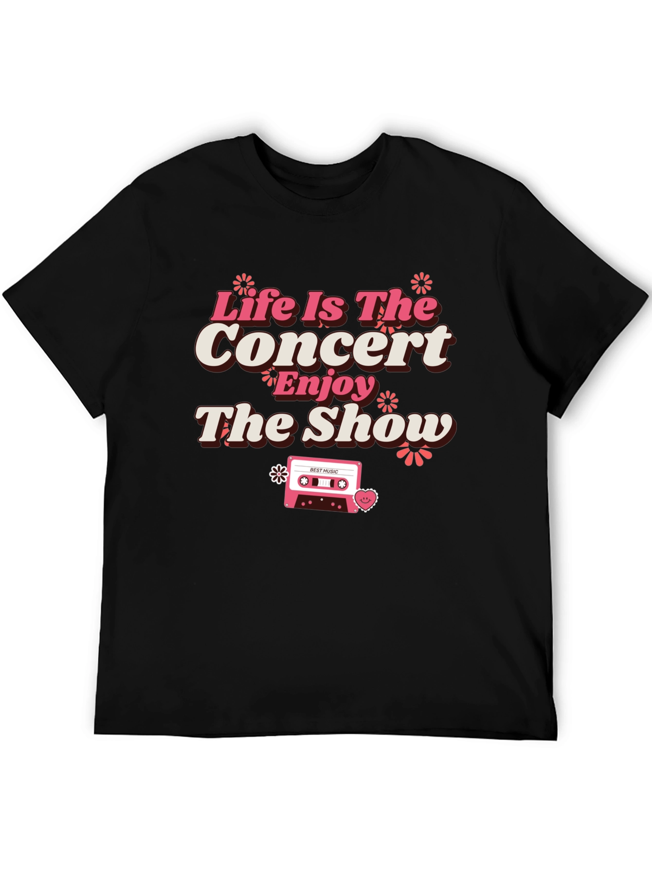 Black Life Is The Concert Graphic Tee - Retro Music Lover Shirt view 5