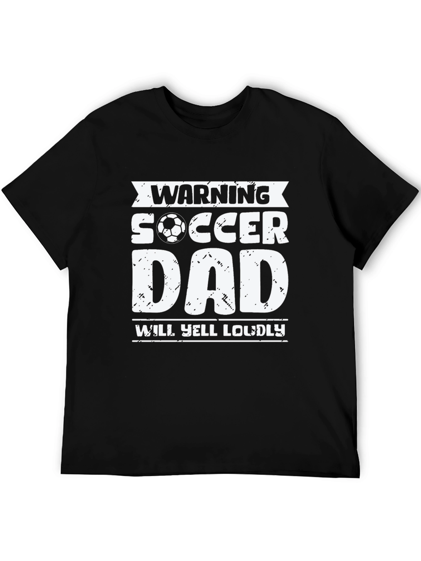 Black Warning Soccer Dad Graphic Tee view 5