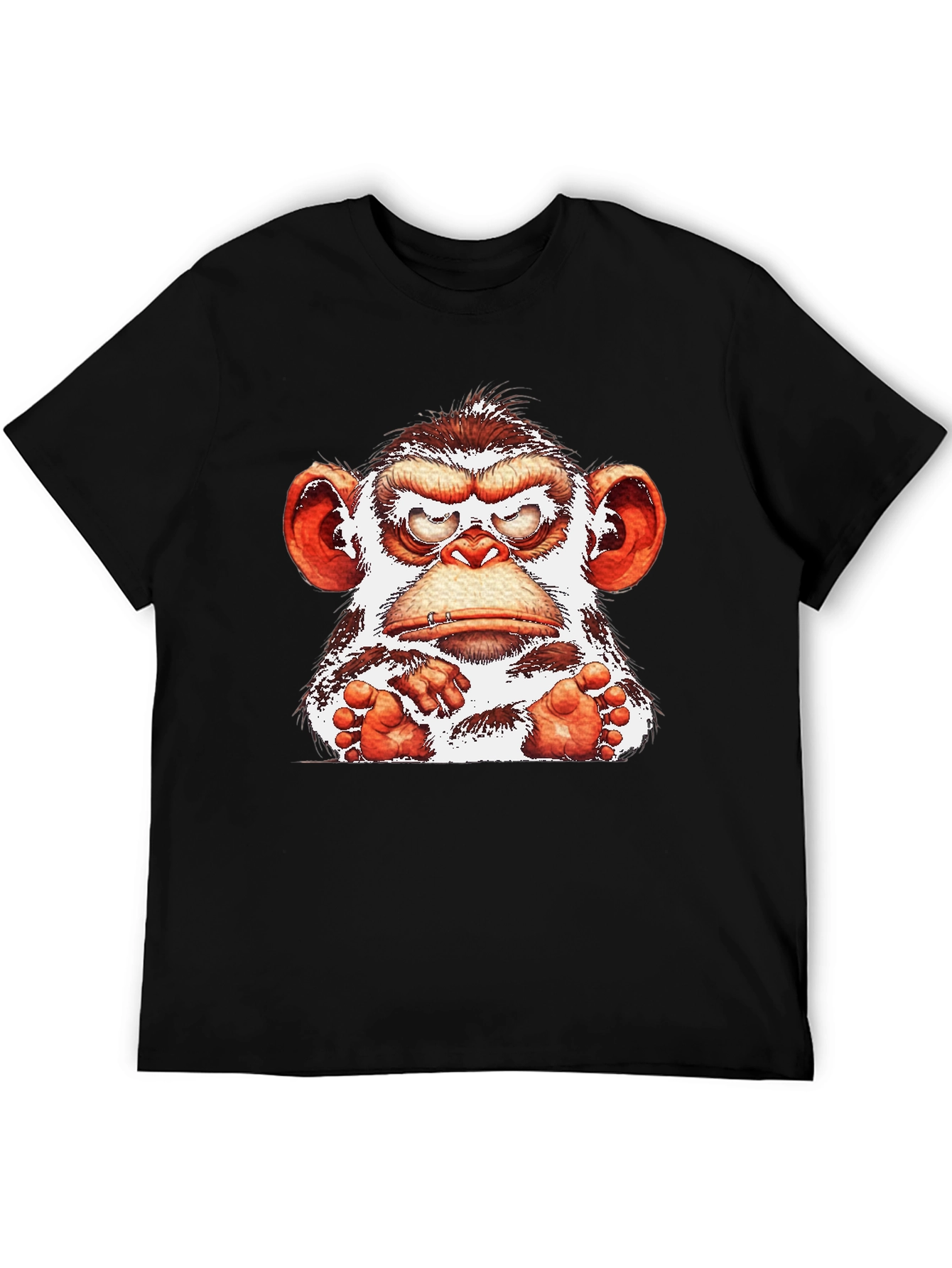 Black Angry Monkey Graphic T-Shirt view 5