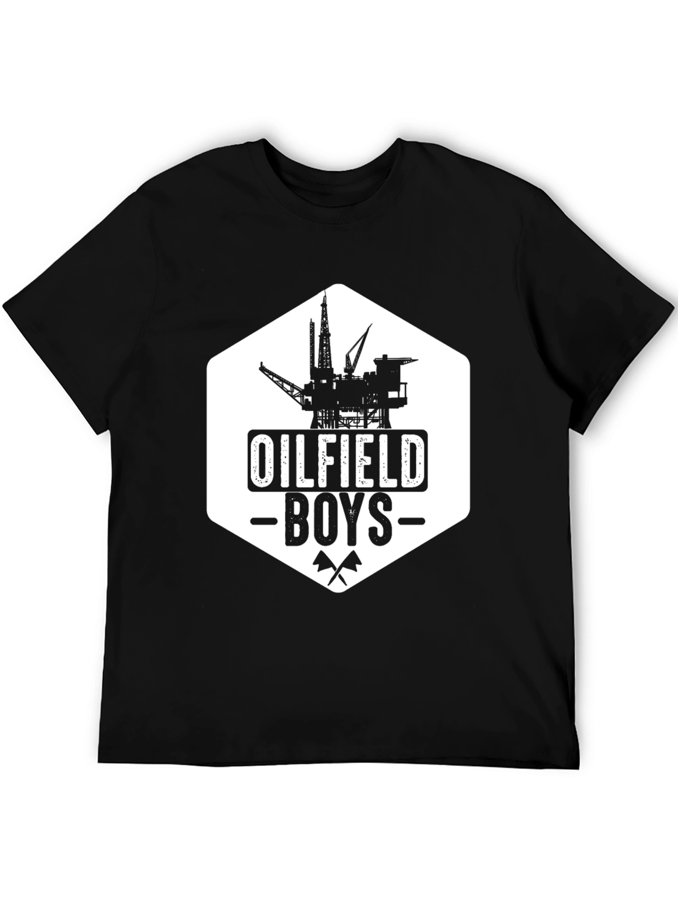 Black Oilfield Boys Graphic Tee - Black Cotton T-Shirt view 5