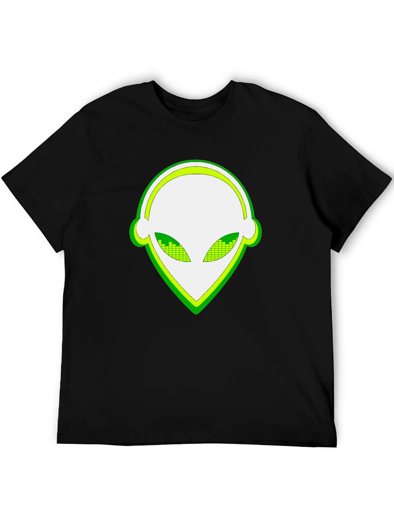 Black Alien Head T-Shirt - Cool Graphic Tee view 5