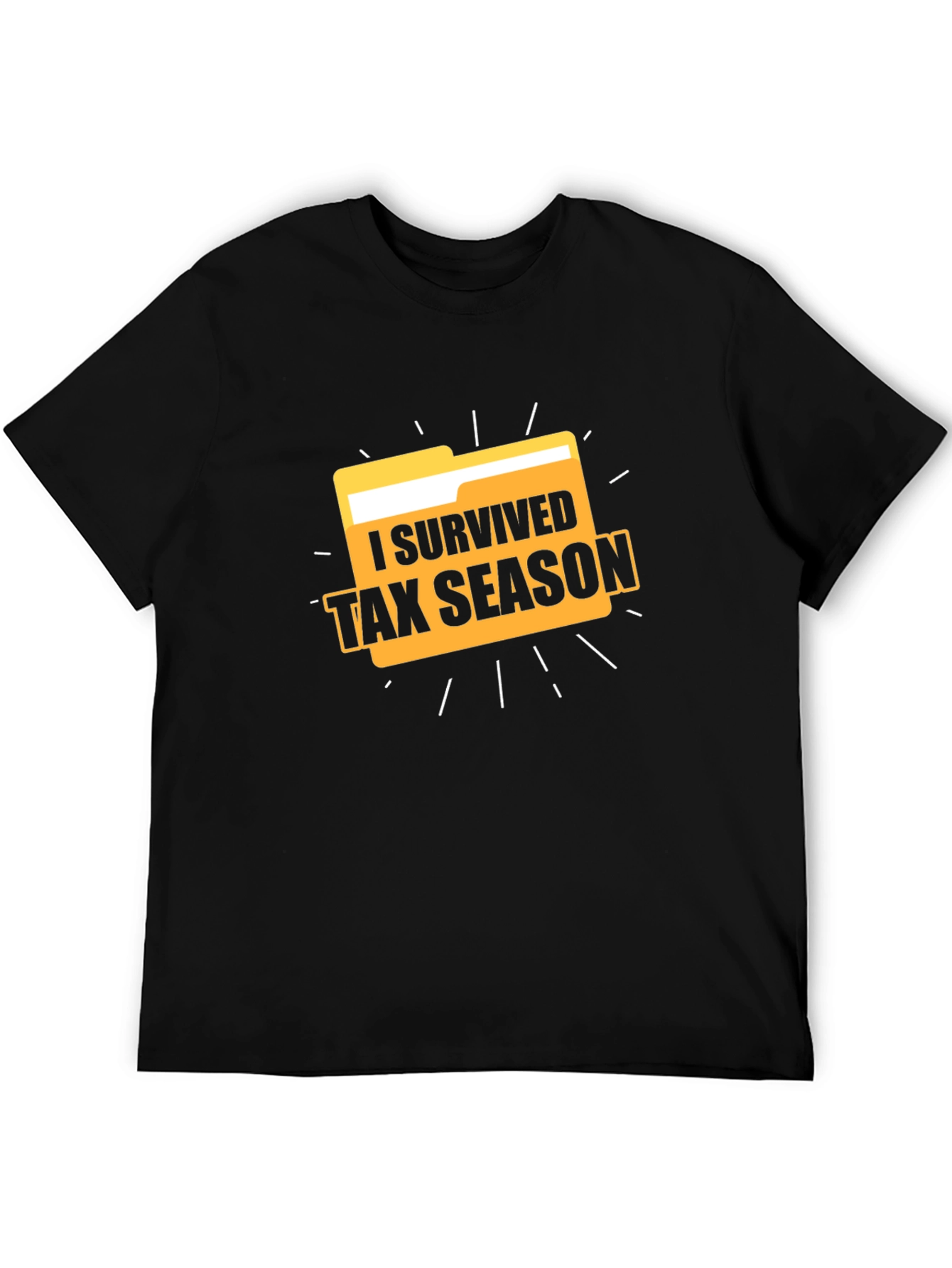 Black I Survived Tax Season Graphic T-Shirt view 5