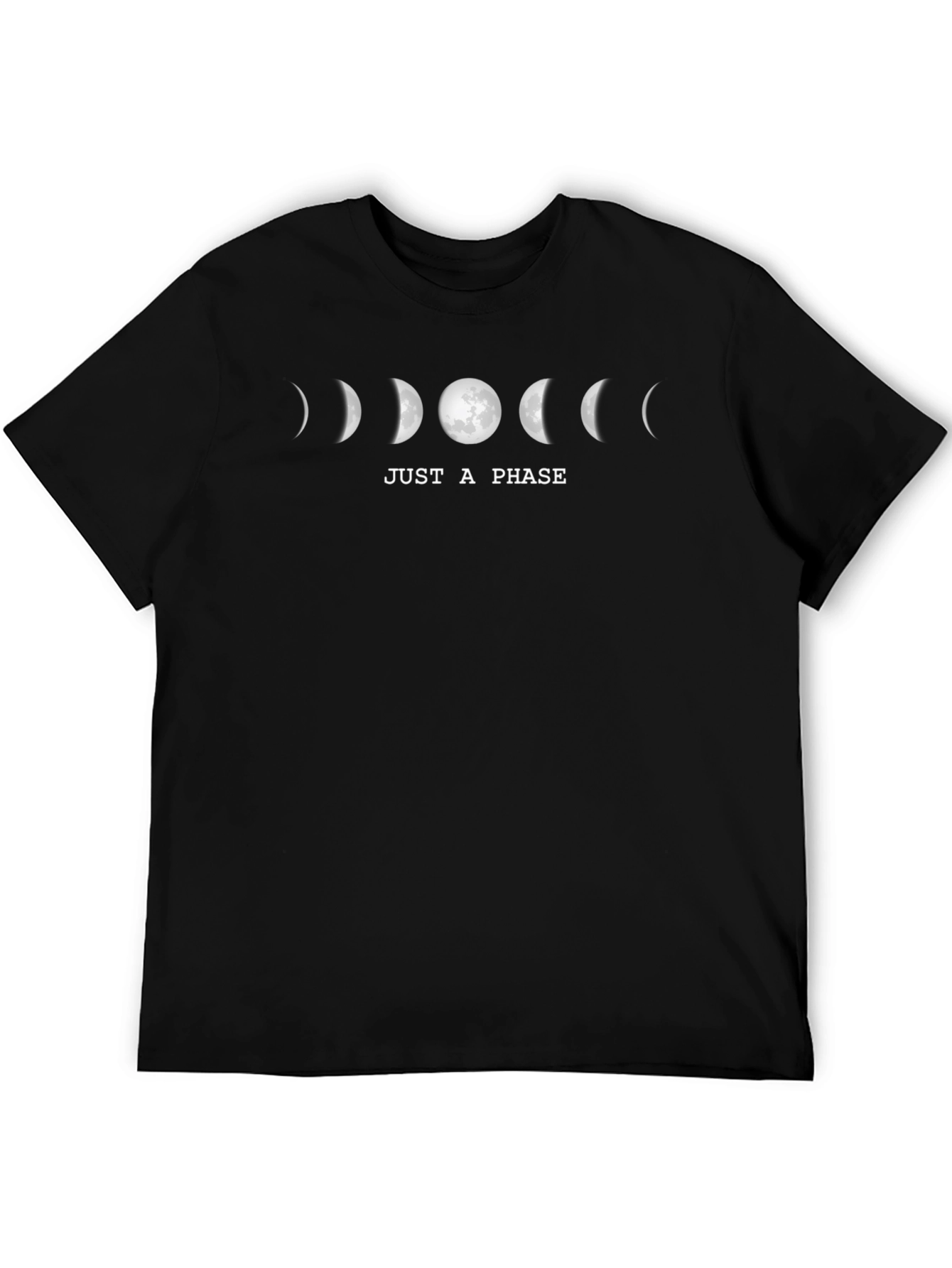 Black Moon Phase T-Shirt - "Just a Phase" Graphic Tee view 5