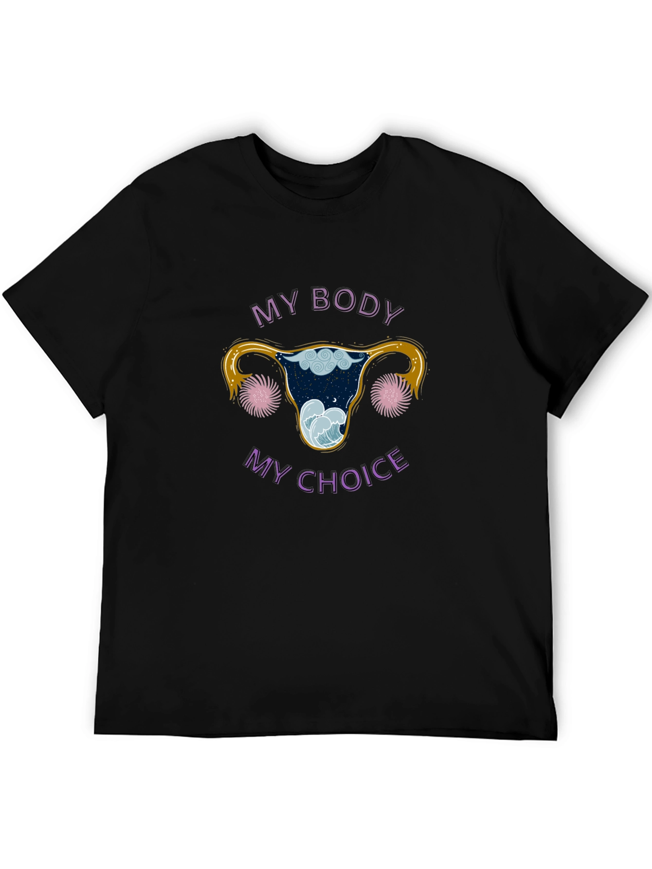 Black My Body, My Choice Uterus Graphic Tee view 5
