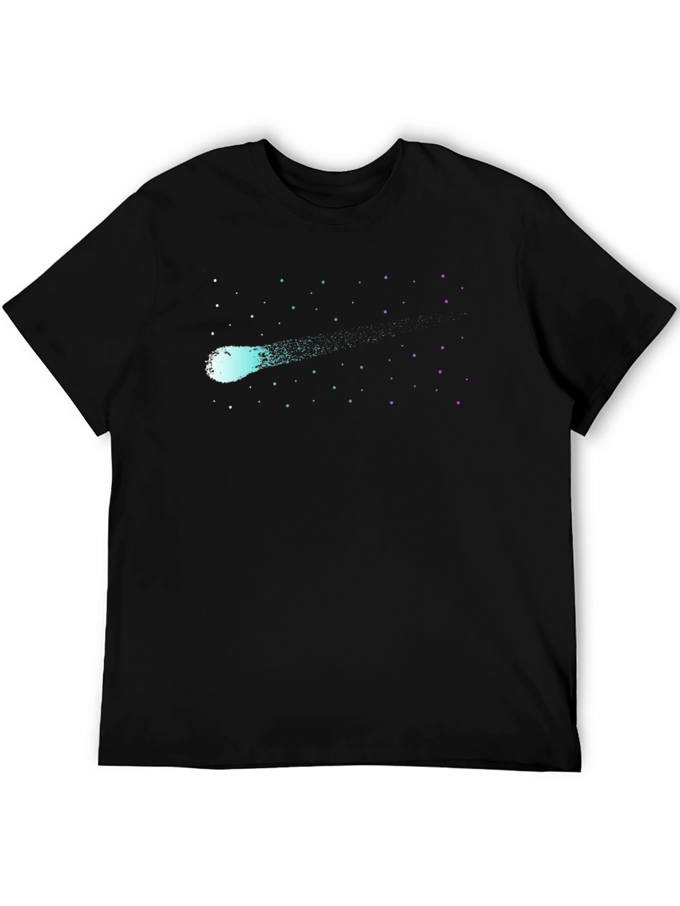 Black Cosmic Comet Graphic Black Tee view 5