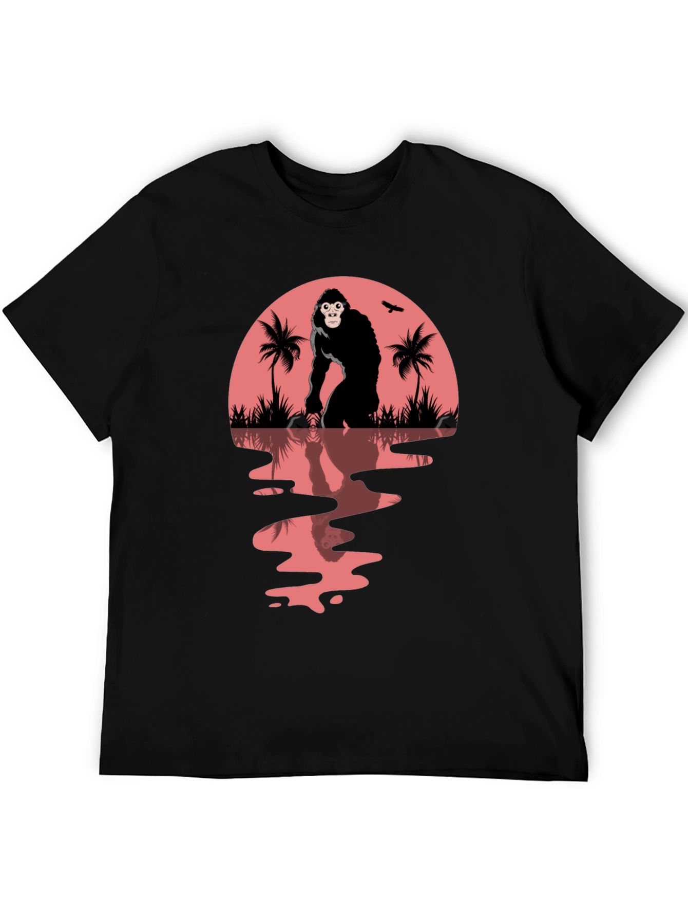 Black Gorilla Sunset Graphic Tee view 5