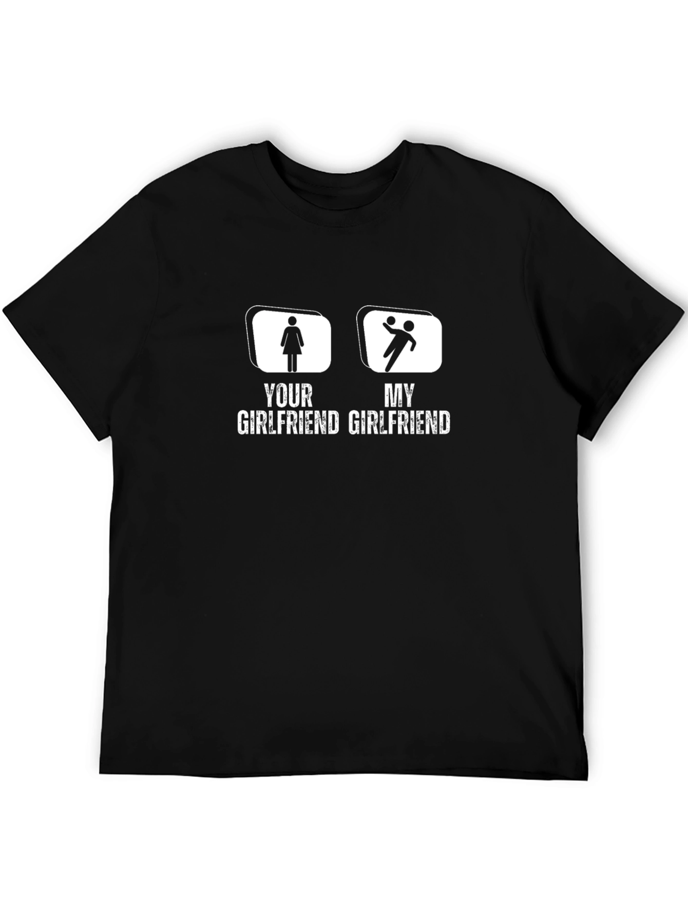 Black Funny Girlfriend T-Shirt - Novelty Graphic Tee view 5
