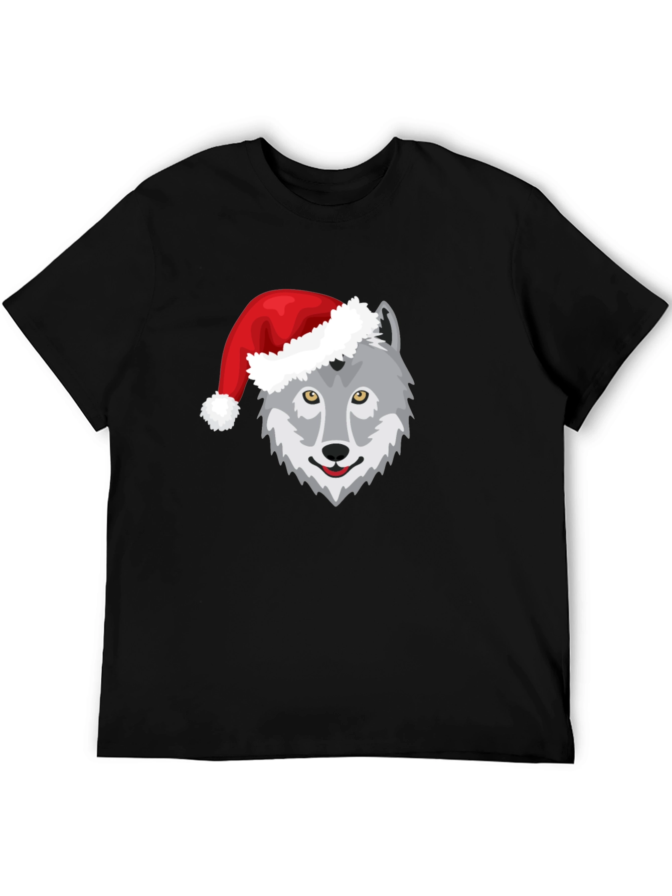 Black Wolf Christmas T-Shirt view 5