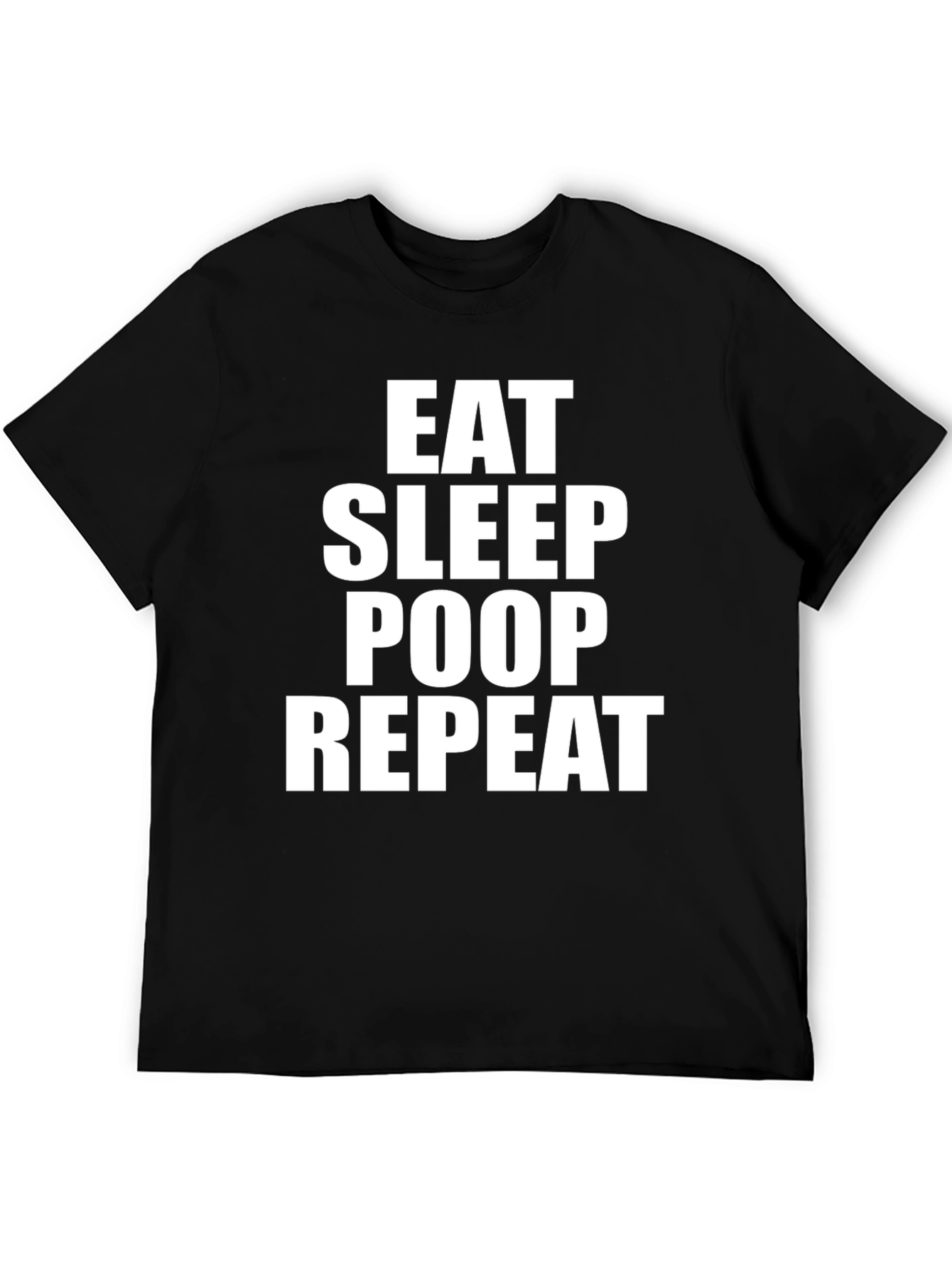 Black Eat Sleep Poop Repeat Graphic T-Shirt view 5
