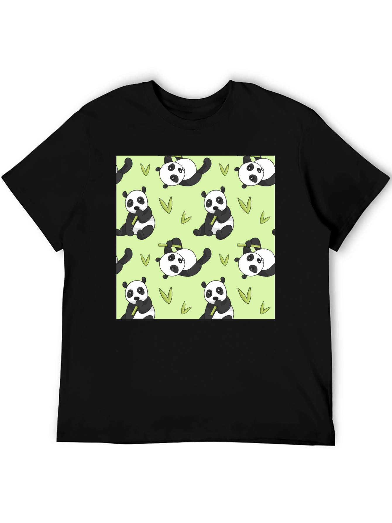 Black Panda Print T-Shirt - Cute Animal Tee view 5