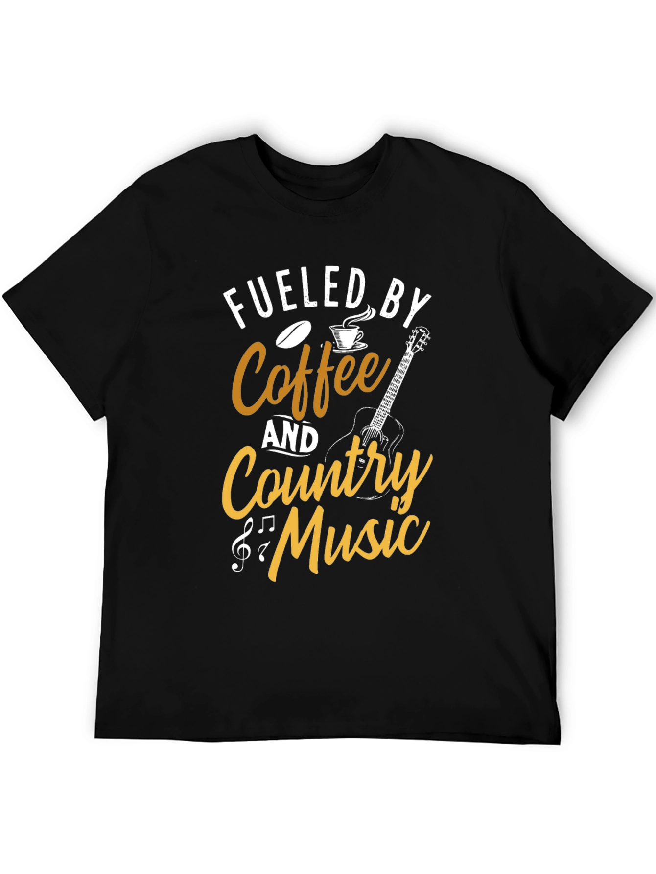 Black Fueled by Coffee & Country Music T-Shirt view 5