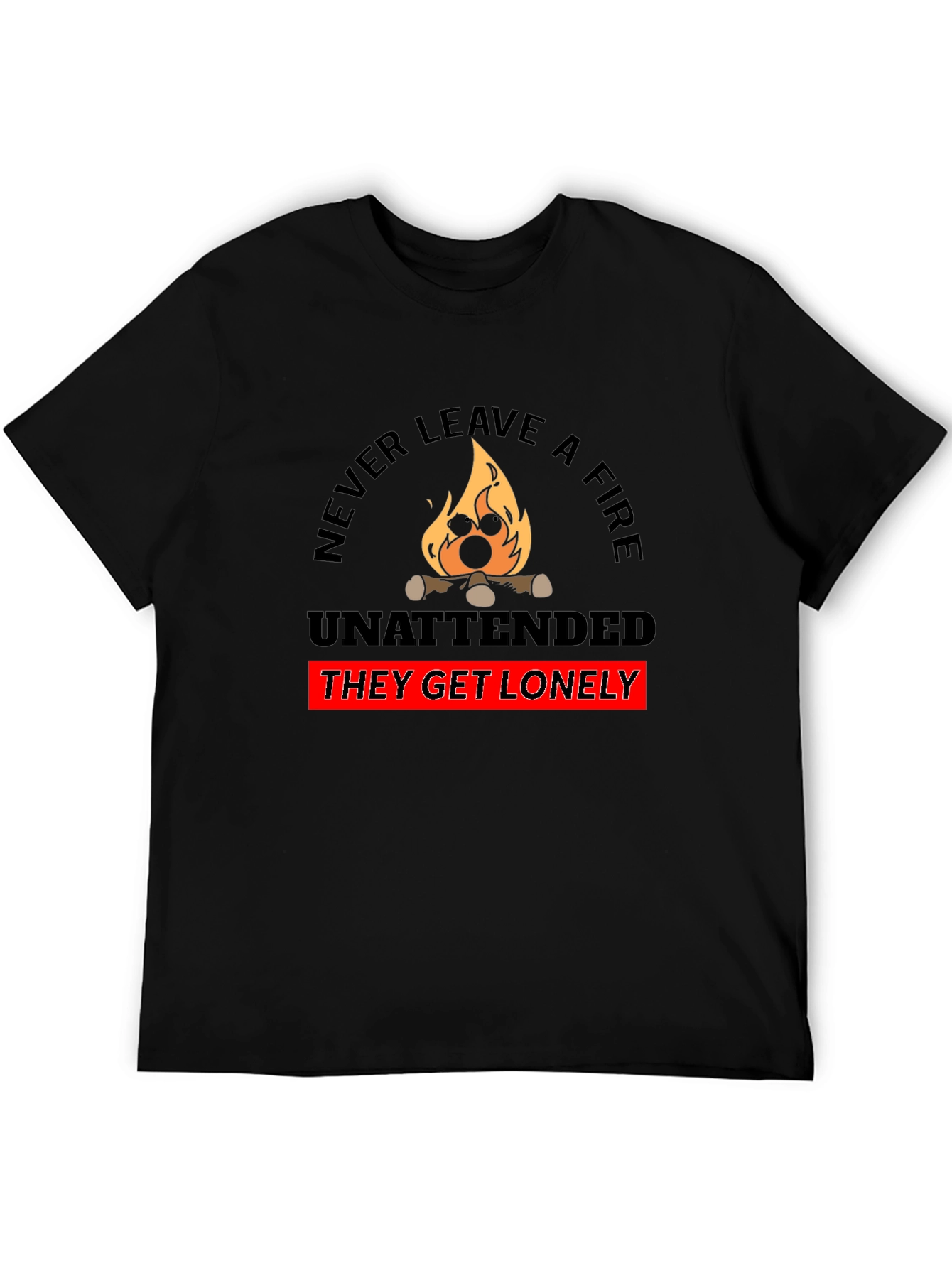 Black Never Leave a Fire Unattended Funny T-Shirt view 5