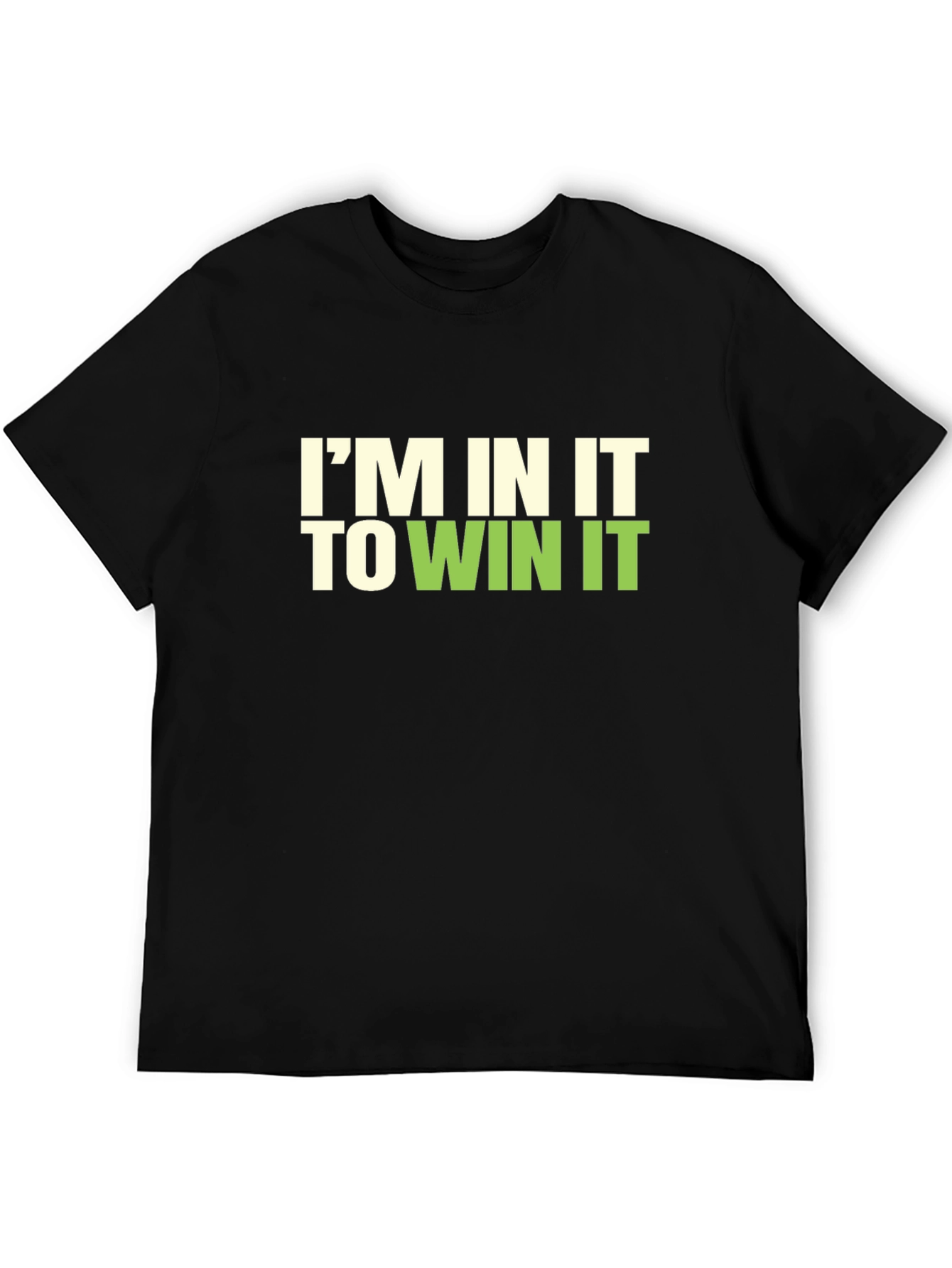 Black I'm In It To Win It Graphic T-Shirt view 5