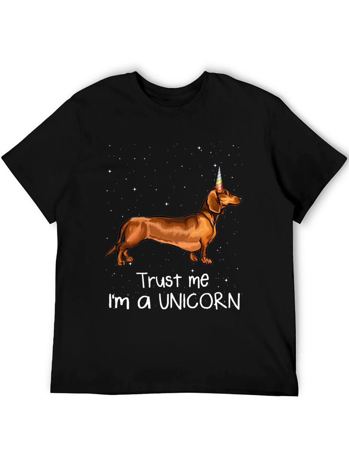 Black Dachshund Unicorn T-Shirt - Trust Me I'm a Unicorn view 5