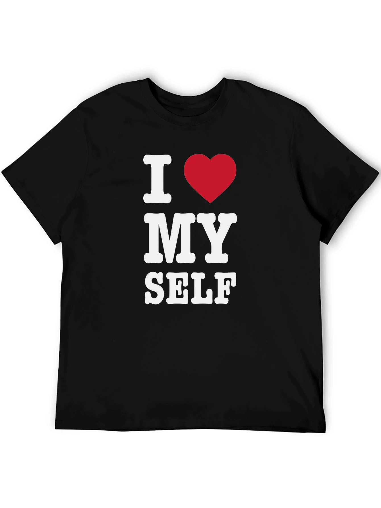I Heart Myself Black T-Shirt - Bold Statement Tee - 5