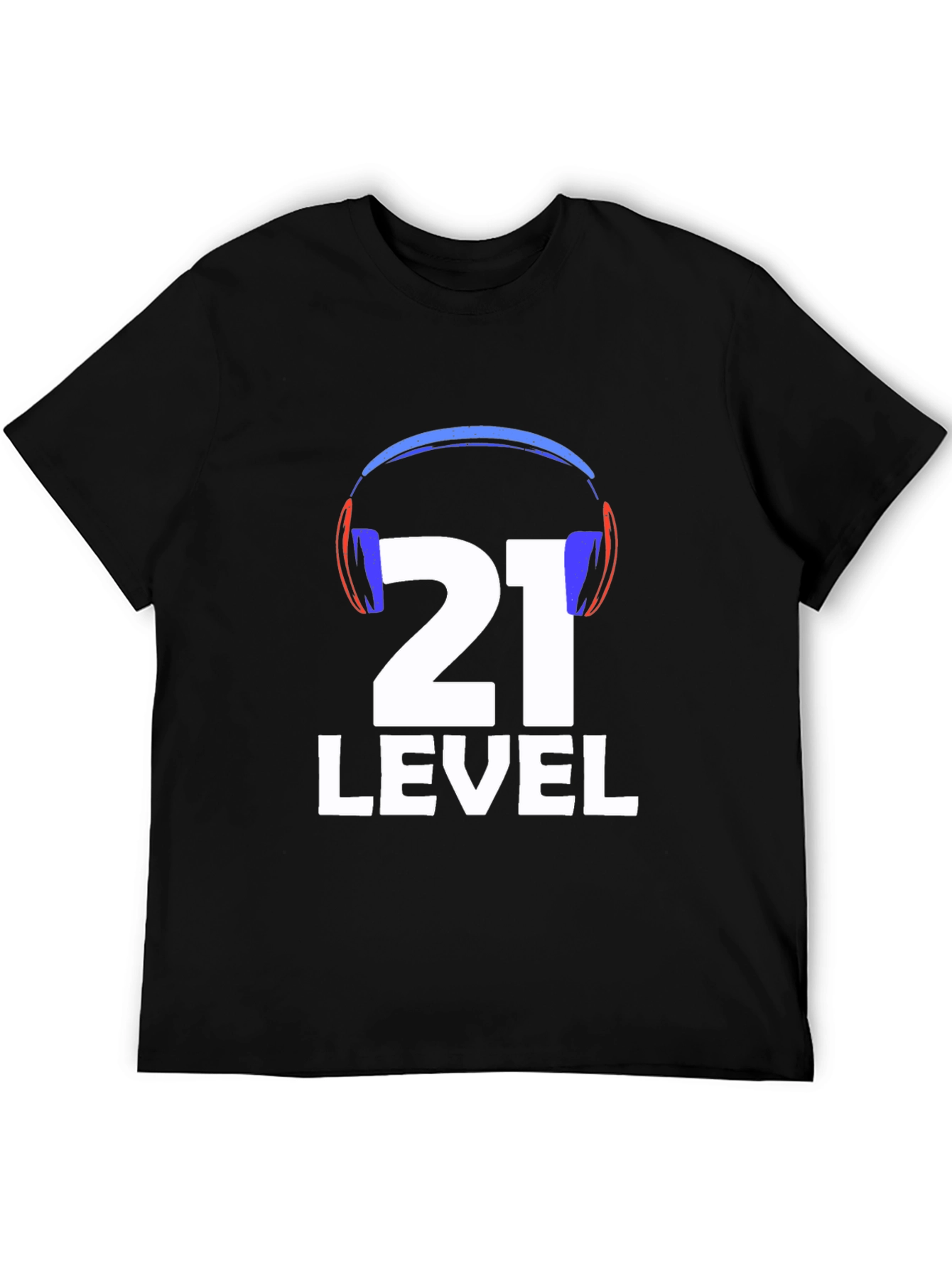 Black Level 21 Gamer T-Shirt - Black Cotton Blend view 5