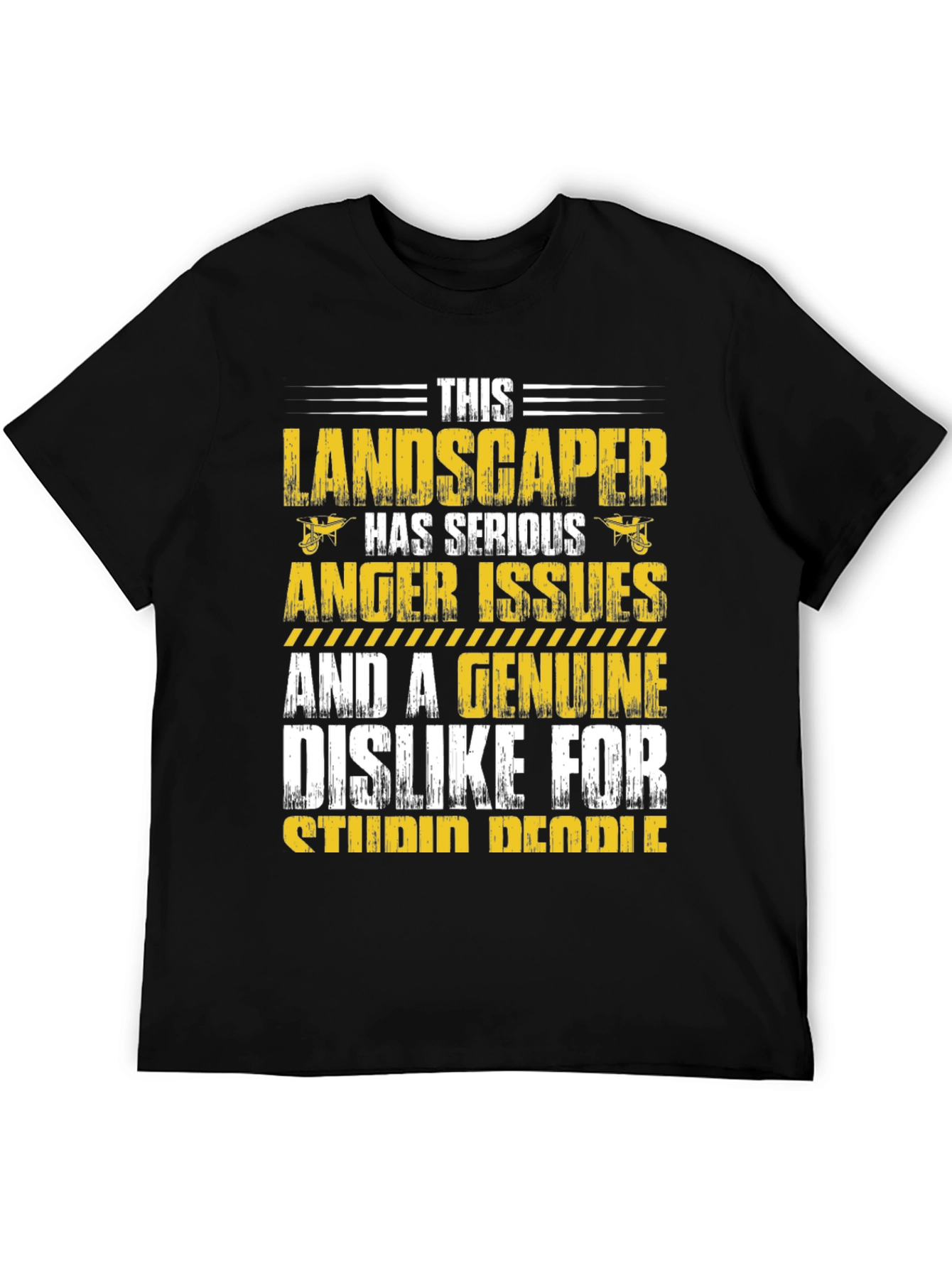 Black Landscaper Anger Issues Graphic Tee view 5
