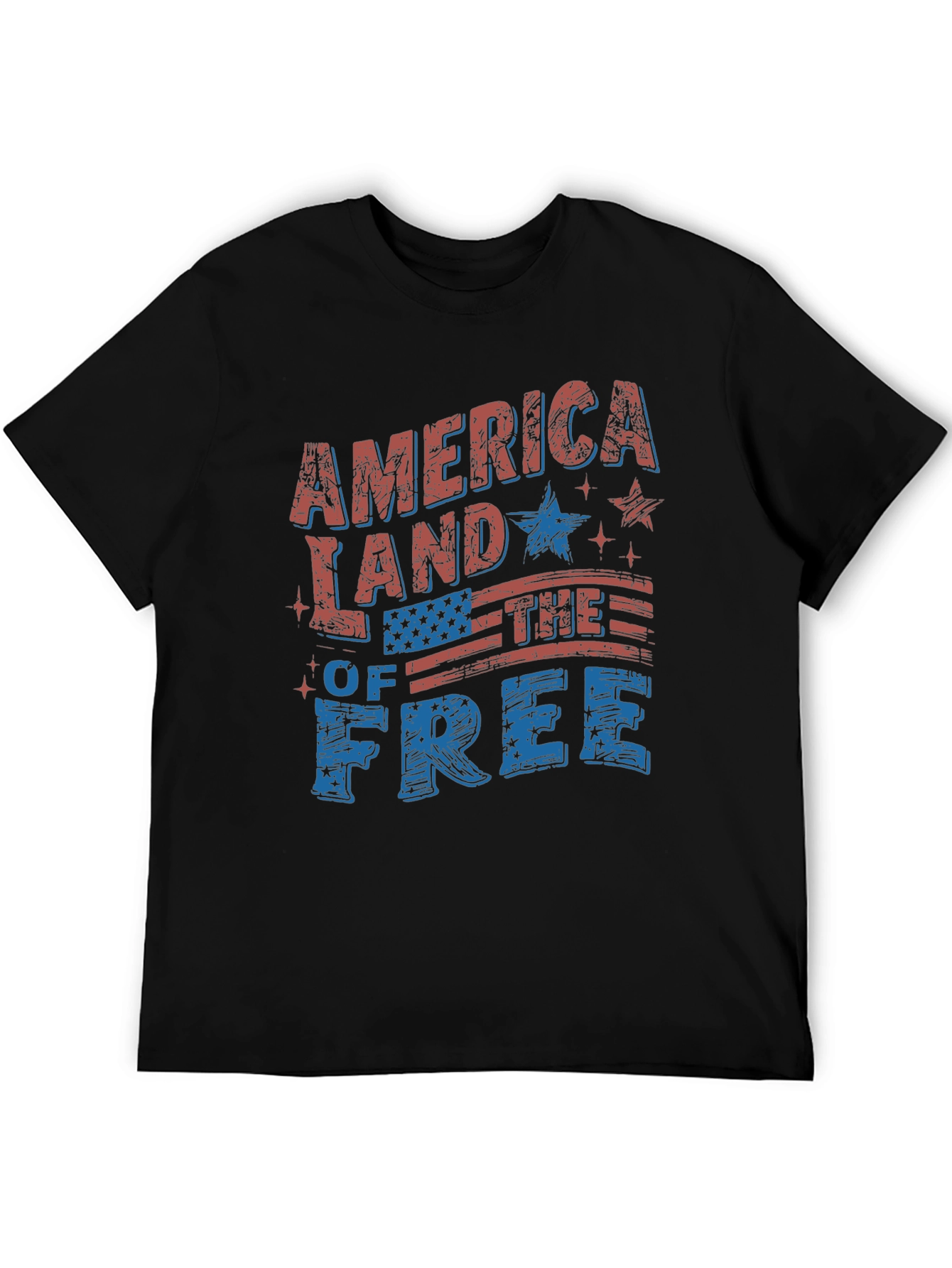 America Land of the Free Patriotic Graphic Tee - 5
