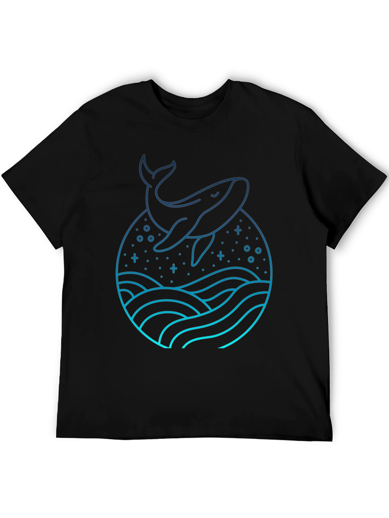 Black Whale Graphic Tee - Black Cotton Blend view 5