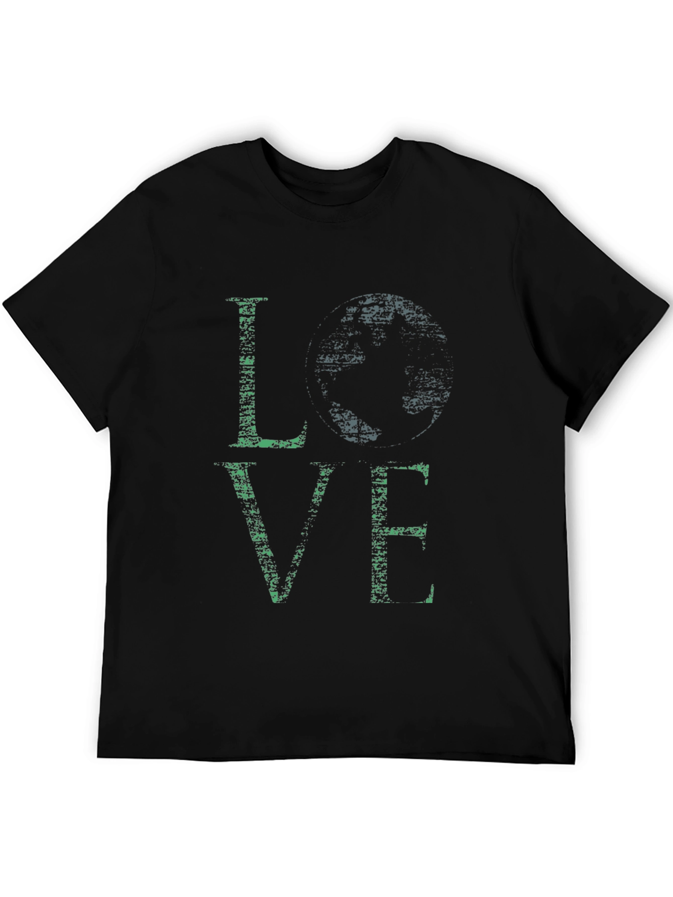 Black Love Shamrock Graphic Tee - Black Casual T-Shirt view 5