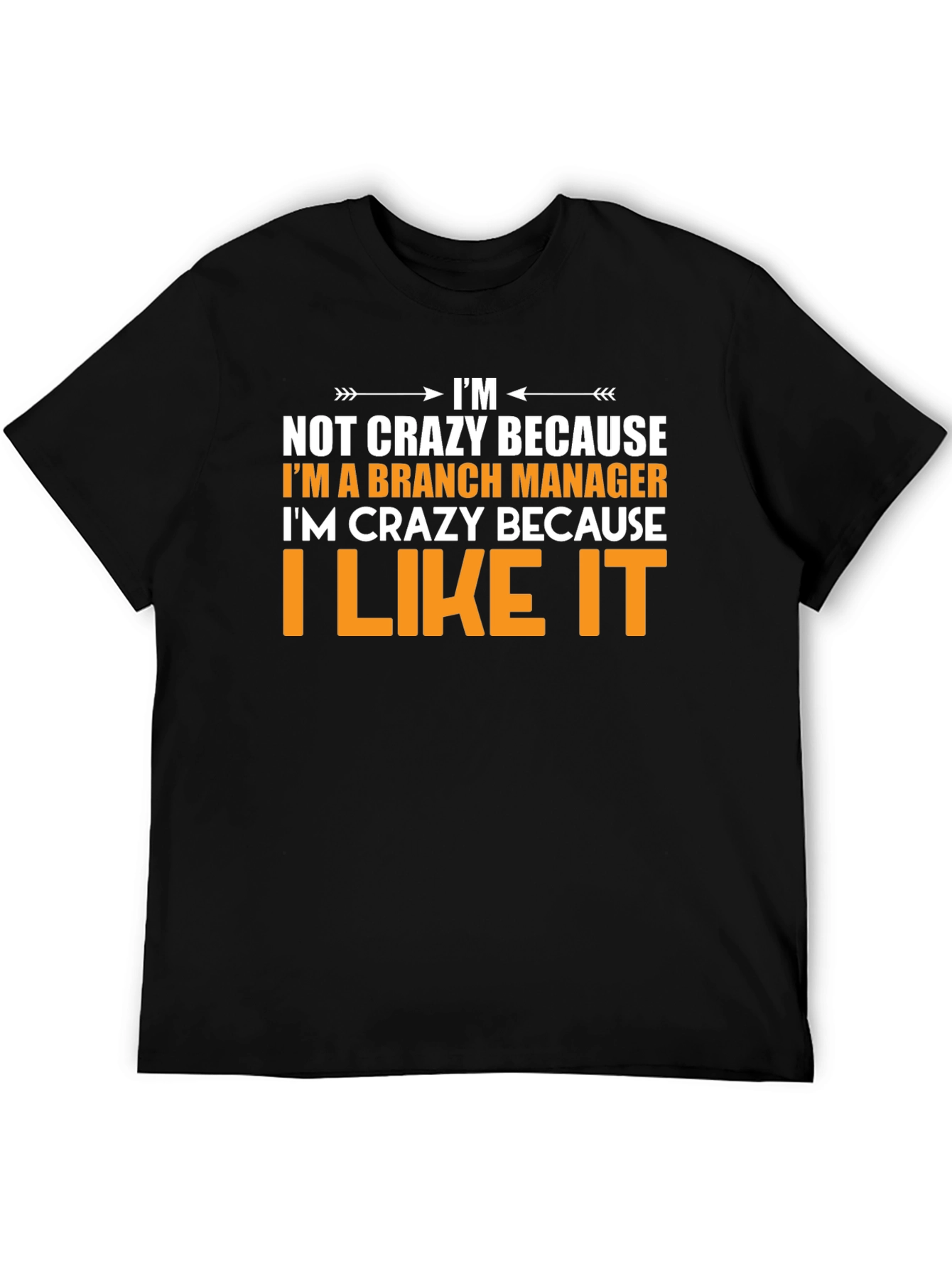 Black Branch Manager Funny Graphic T-Shirt view 5